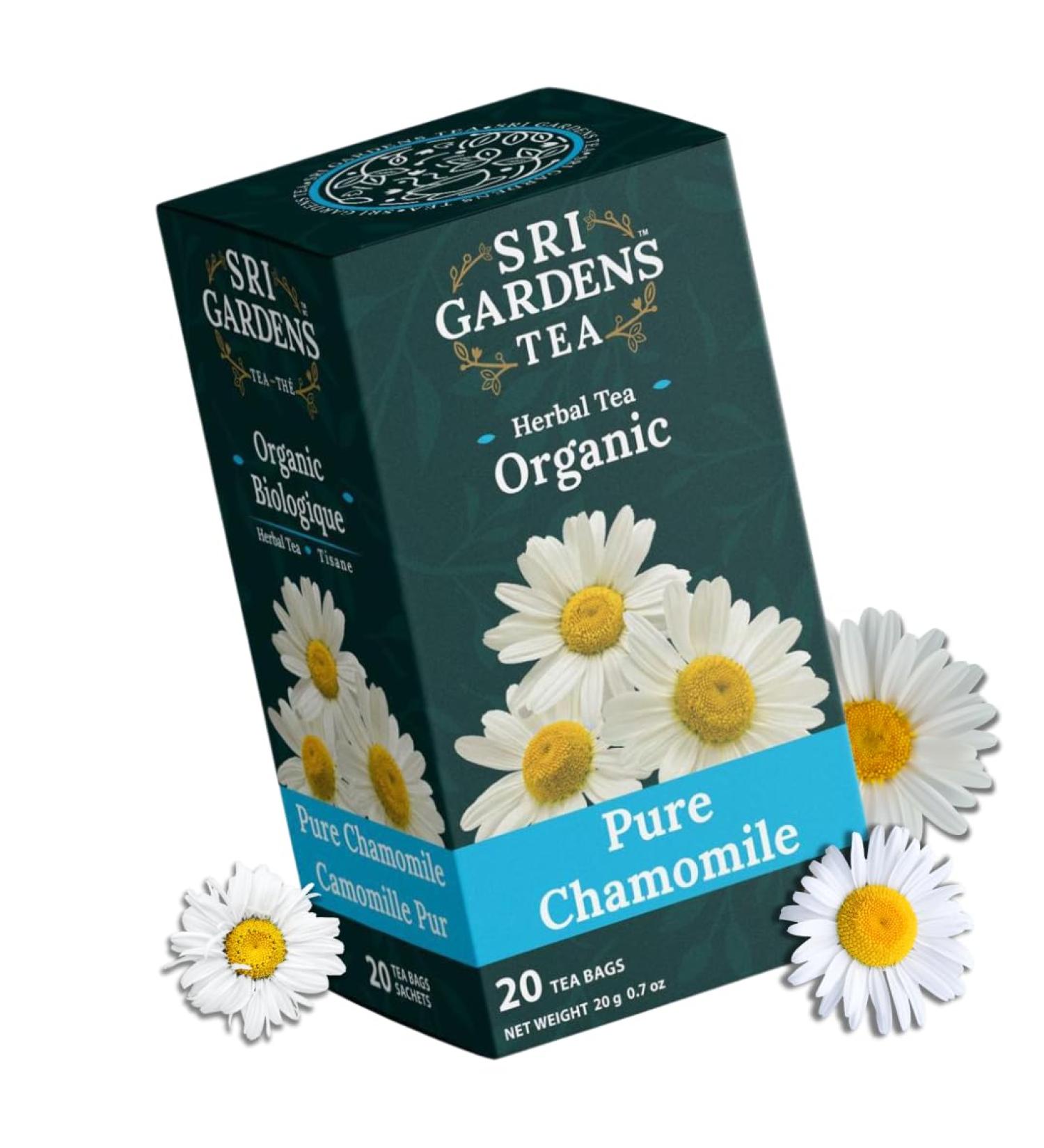 Sri Gardens Tea Pure Chamomile Tea Bags 20 count - Buy Online on GoSupps.com