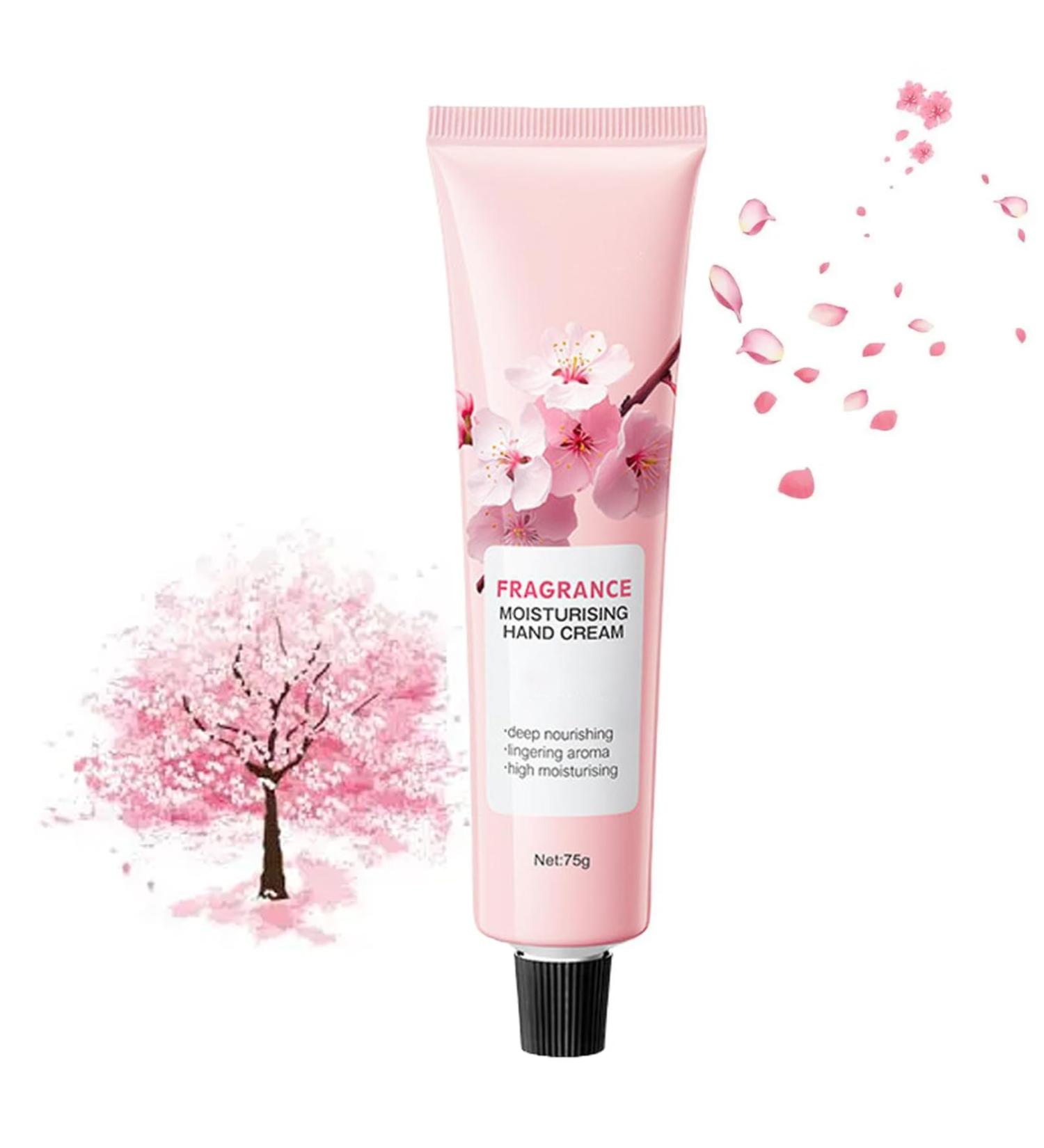 Cherry Blossoms Hand Cream Repairing Hand Cream Moisturizing Hand Creams Long-Lasting Moisturizing Anti-Drying Gift and Birthday Gift Set for Christmas Women - Buy Online on GoSupps.com