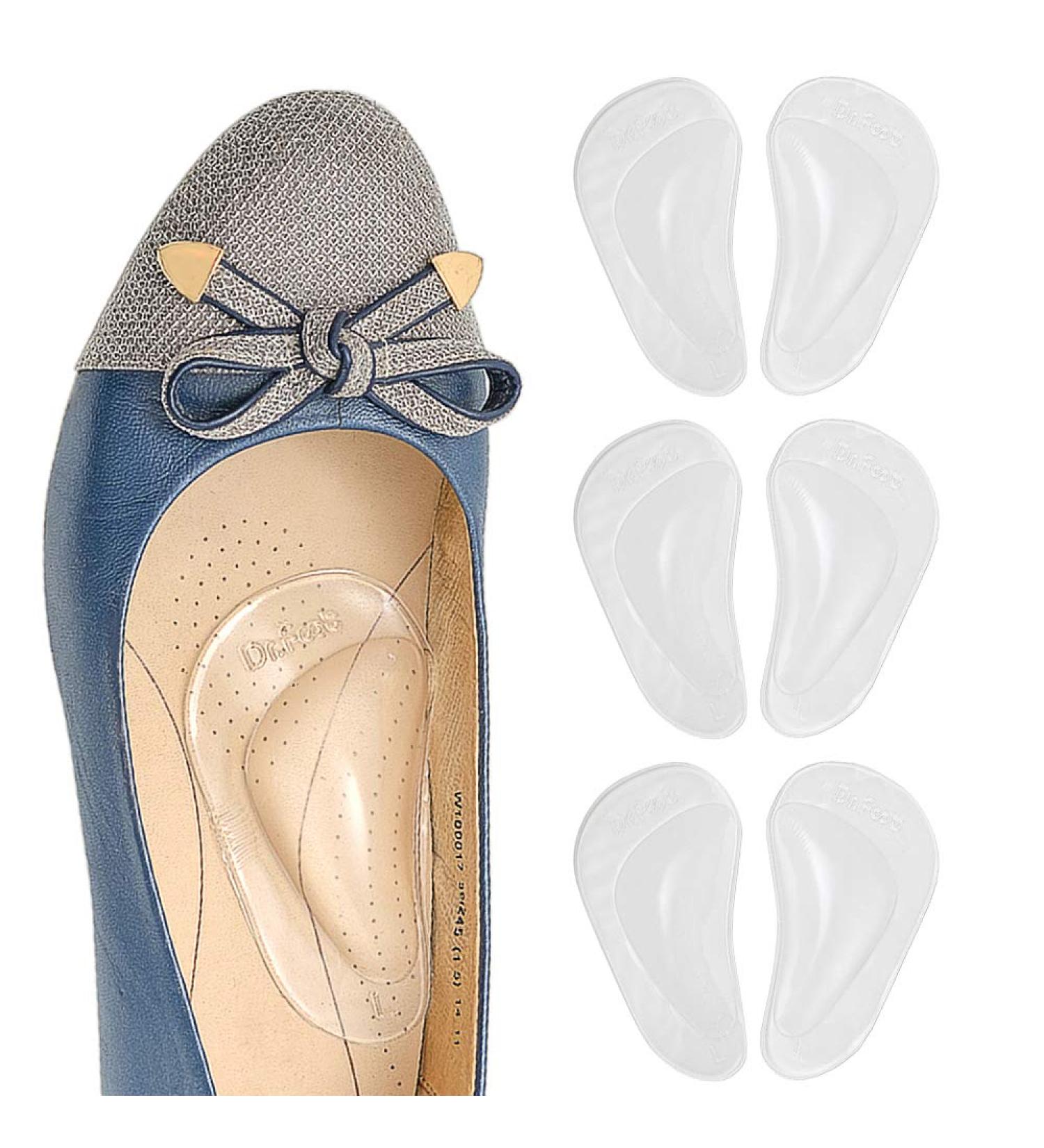 Dr. Foot Gel Arch Inserts - 3 Pairs for Flat Feet & Plantar Fasciitis Relief - Buy Online on GoSupps.com
