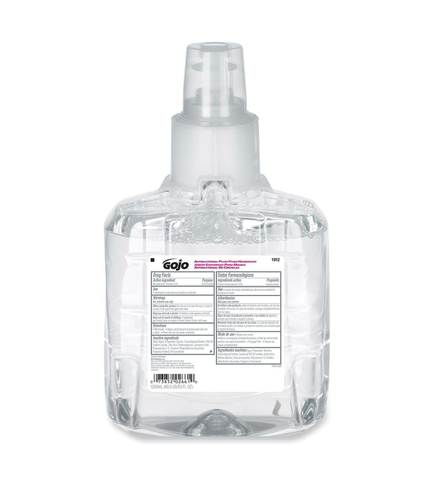 GOJO Antibacterial Foam Hand Wash Soap Plum Scent 40.58 Oz Bottle 40.5 Fl Oz (Pack of 1) - Buy Online on GoSupps.com