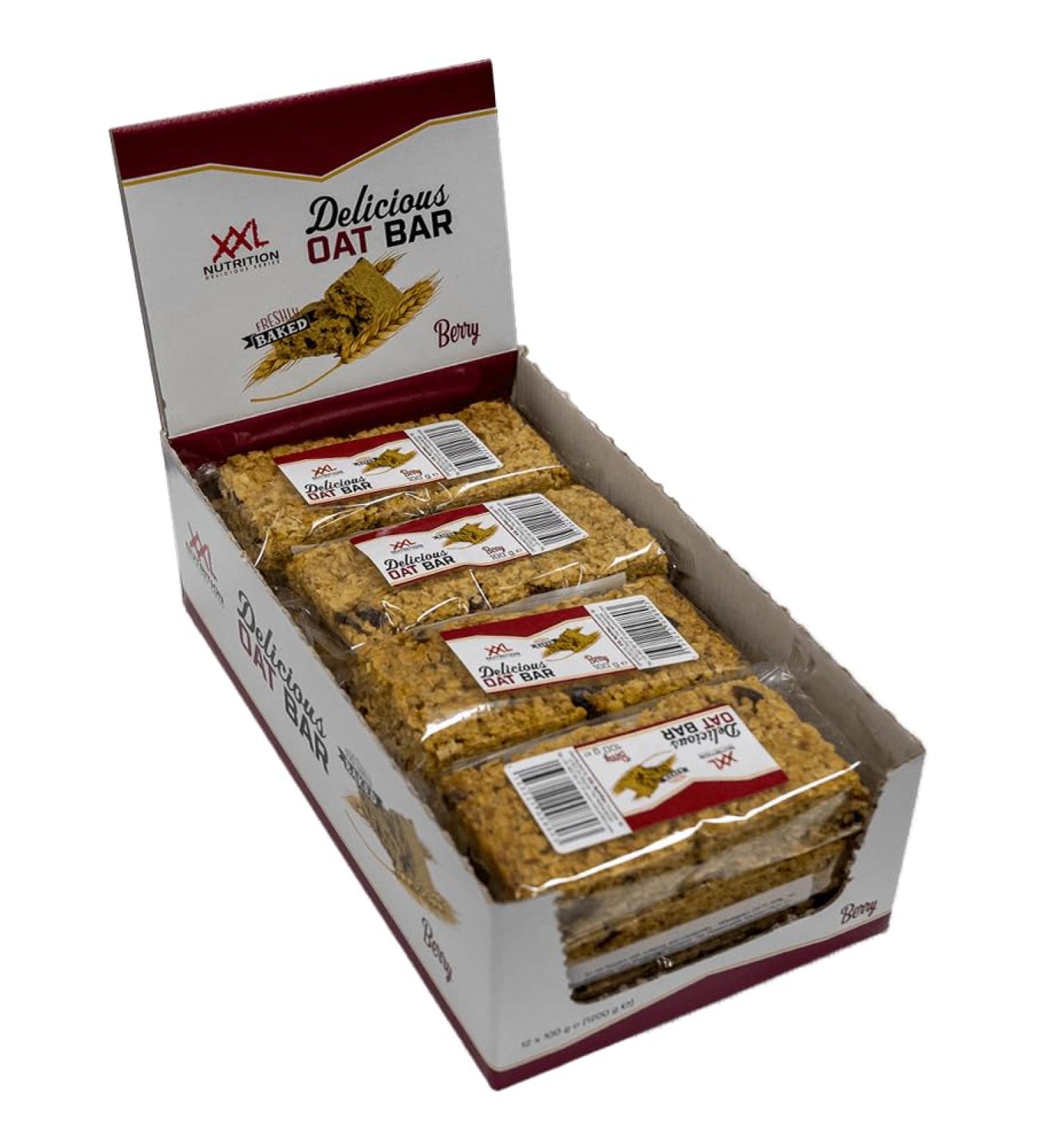 Buy XXL Nutrition OAT Bar - Vegan Cereal & Energy Bar 12 Pack - Delicious Oatmeal Snack with Berries - International Shipping Available - Buy Online on GoSupps.com