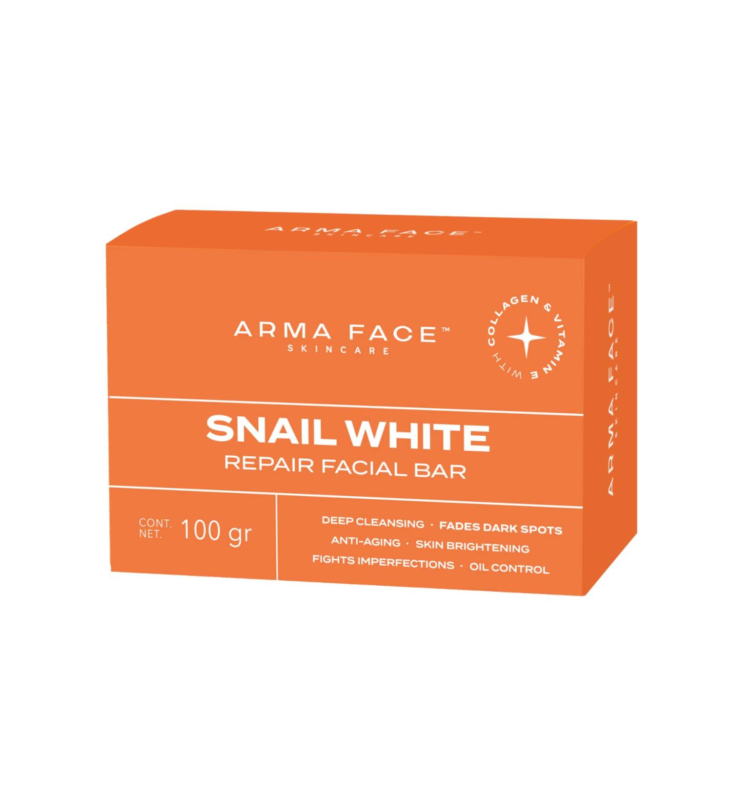 Snail + Collagen Ultimate Repair Facial Bar + Exfoliating Sponge | Premium Quality Skincare for Brightening, Even Skin Tone, Anti-Aging, Acne Control, and Wrinkle Reduction - Buy Online on GoSupps.com