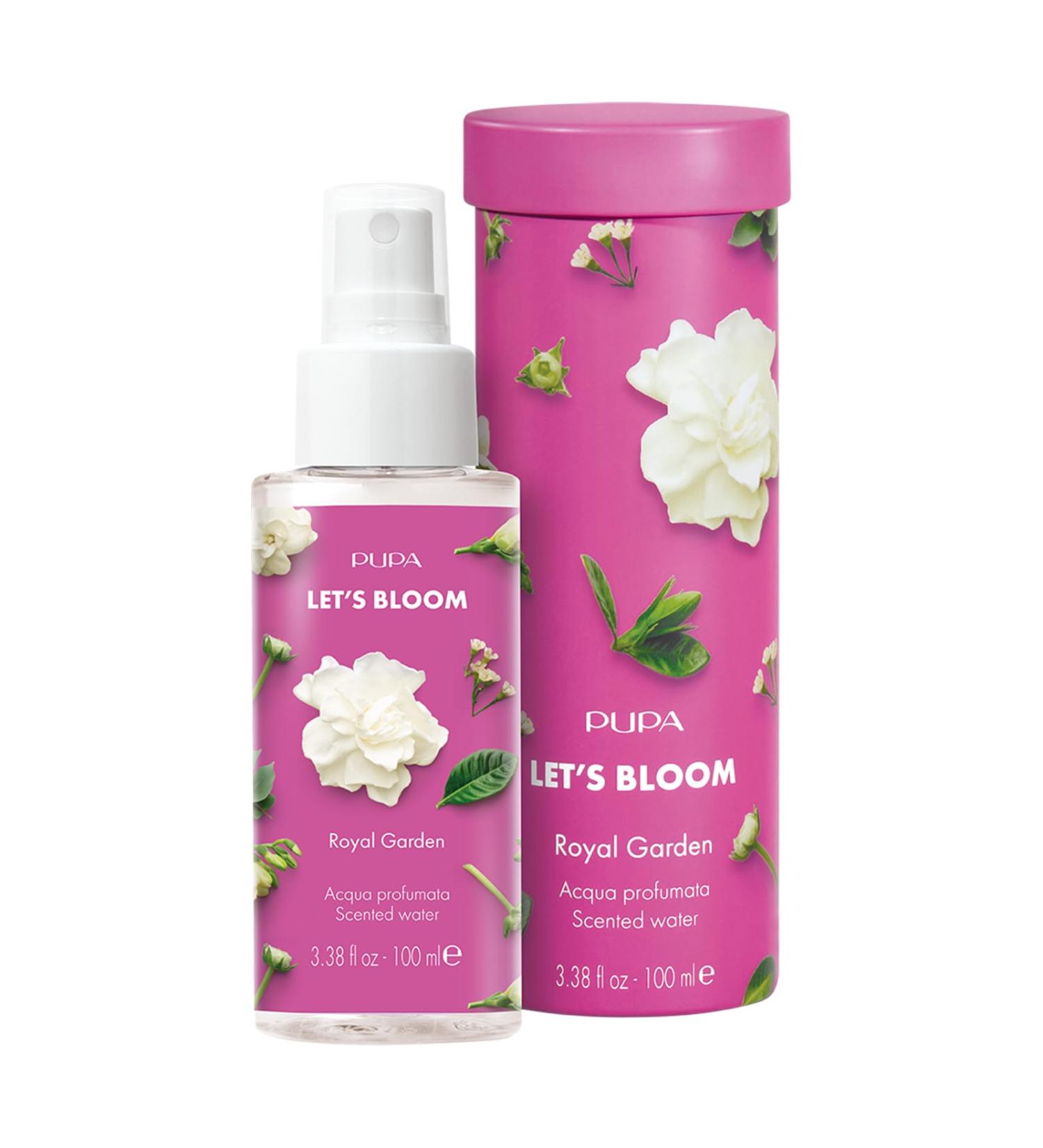 Pupa Milano Let's Bloom Scented Water Royal Garden 3.38 oz - Body Mist - Body Spray for Women - Long-Lasting Perfume - Floral Fragrance - Skin Care