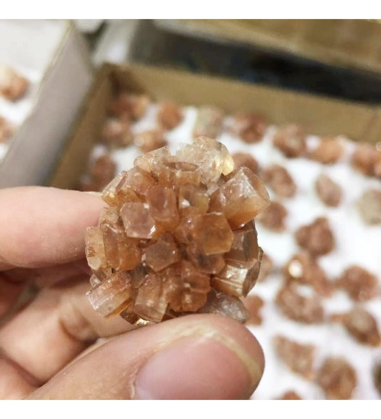 Home Decoration Natural Beautiful Flowery Orange Aragonite Crystal Cluster Specimen s Reiki Crystal Stone - Buy Online on GoSupps.com