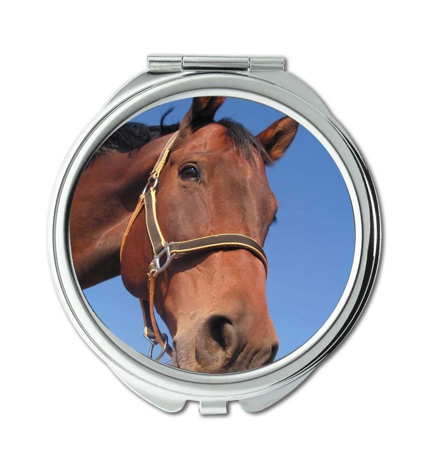 Mirror Travel Mirror animal close up horse pocket mirror portable mirror - Buy Online on GoSupps.com