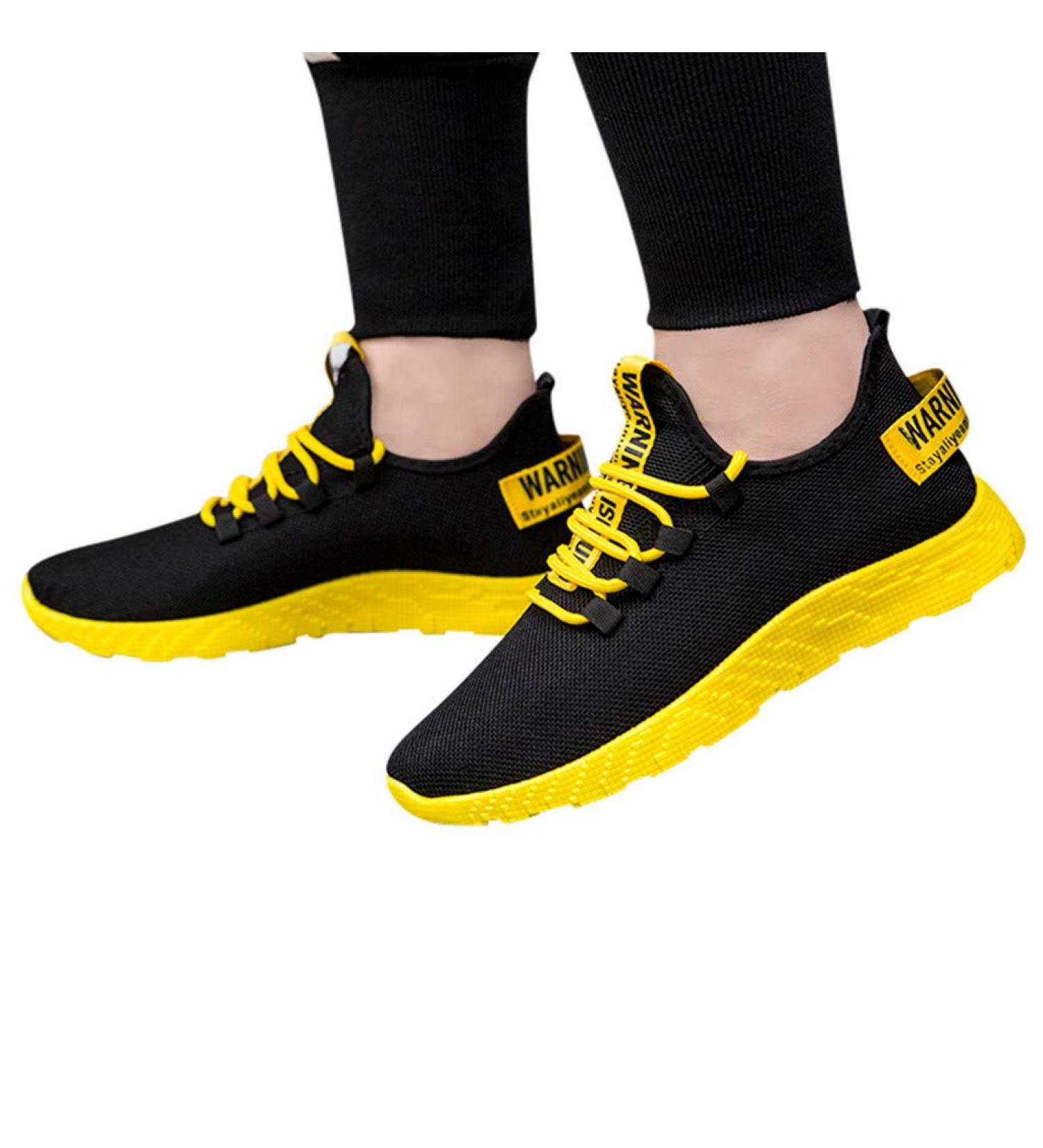 Chidy Men's Lightweight Breathable Running Sneakers - Outdoor Street Shoes - 40 EU Yellow - Buy Online on GoSupps.com