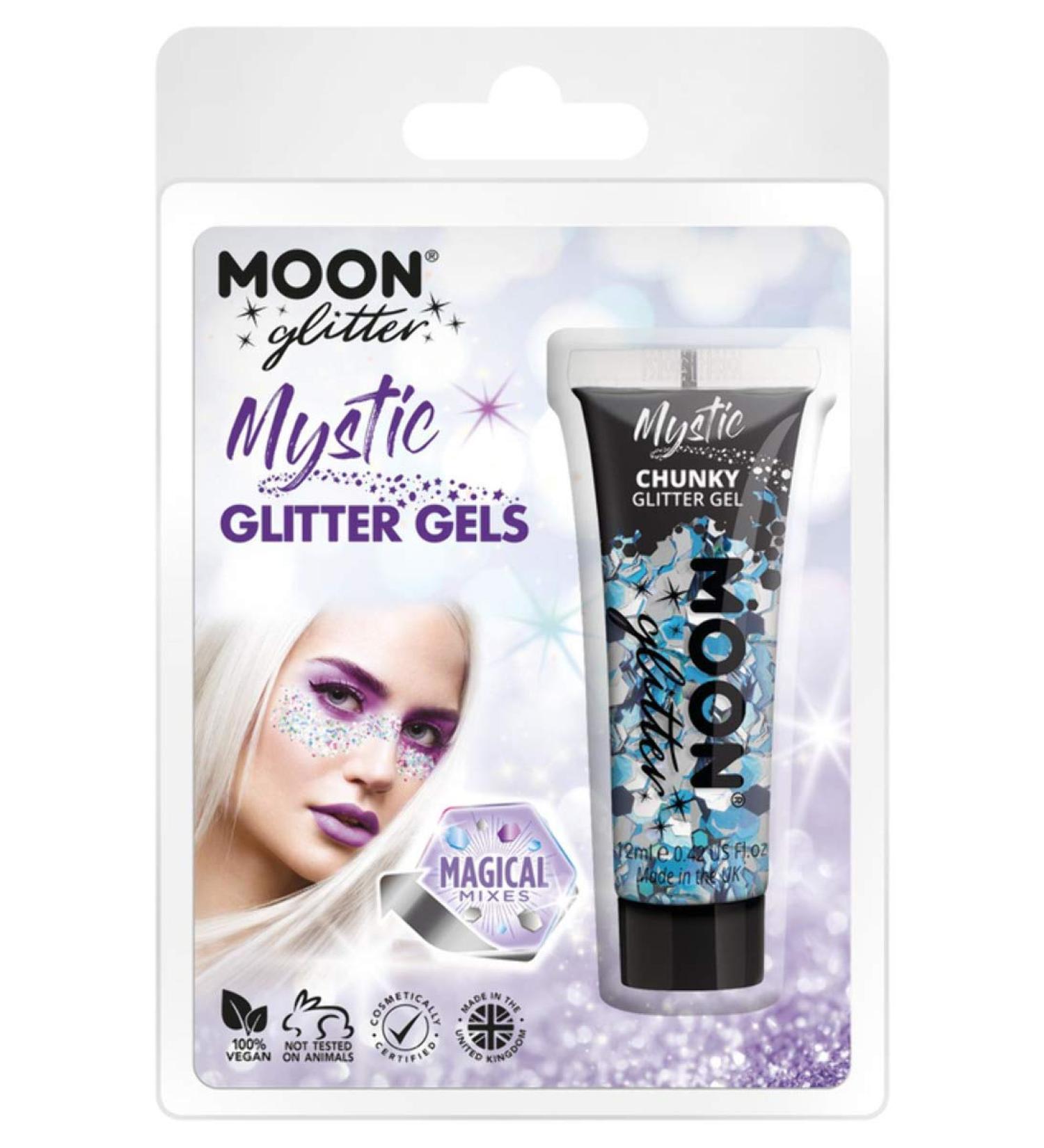 Smiffys Smiffys Moon Glitter Mystic Chunky Glitter Gel Mixed Colours