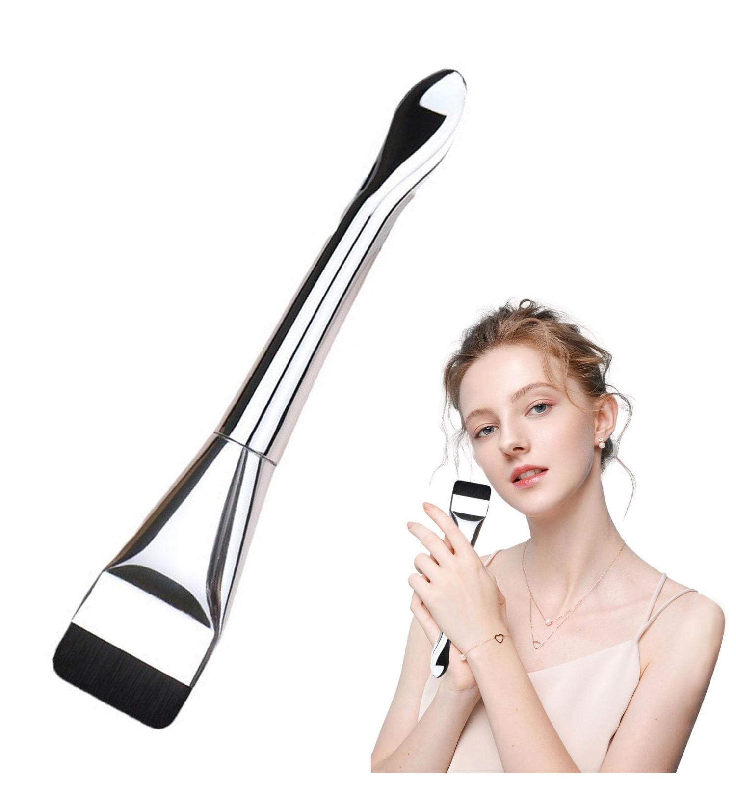 Irikdescia Flat Foundation Brush for Liquid Makeup Fishtail Shape Ultra Thin Makeup Brush Angled Liquid Foundation Brush for Liquid Creamy Concealer Brush - Buy Online on GoSupps.com