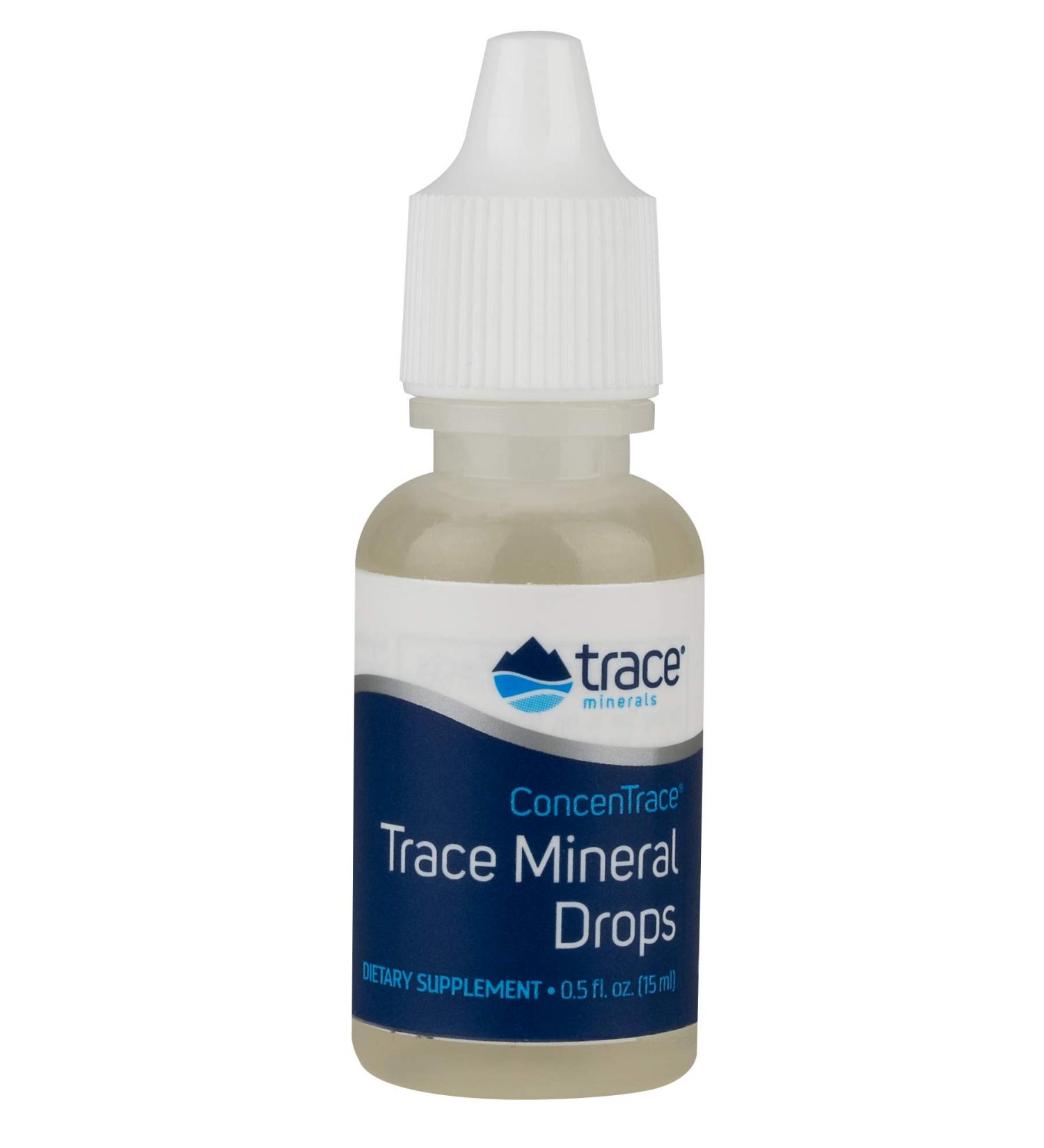 ConcenTrace Trace Mineral Drops 15ml - Natural Complete Mineral Complex for Electrolyte Balance and Energy - 6 Day Supply - Buy Online on GoSupps.com