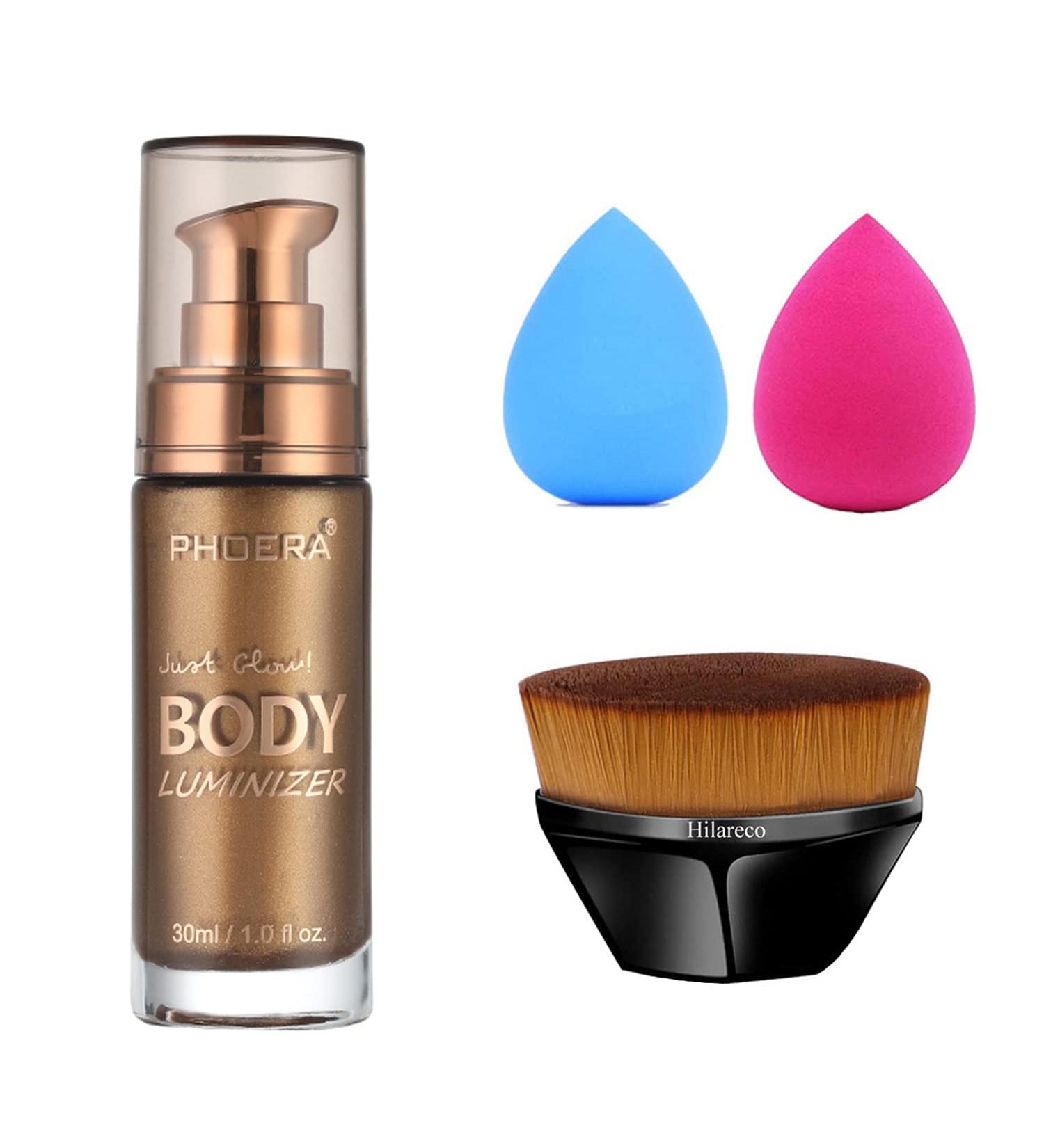 PHOERA Body Luminizer Waterproof Glow Moisturizer for Face & Body - Glistening Bronze 1fl.oz - Buy Online on GoSupps.com
