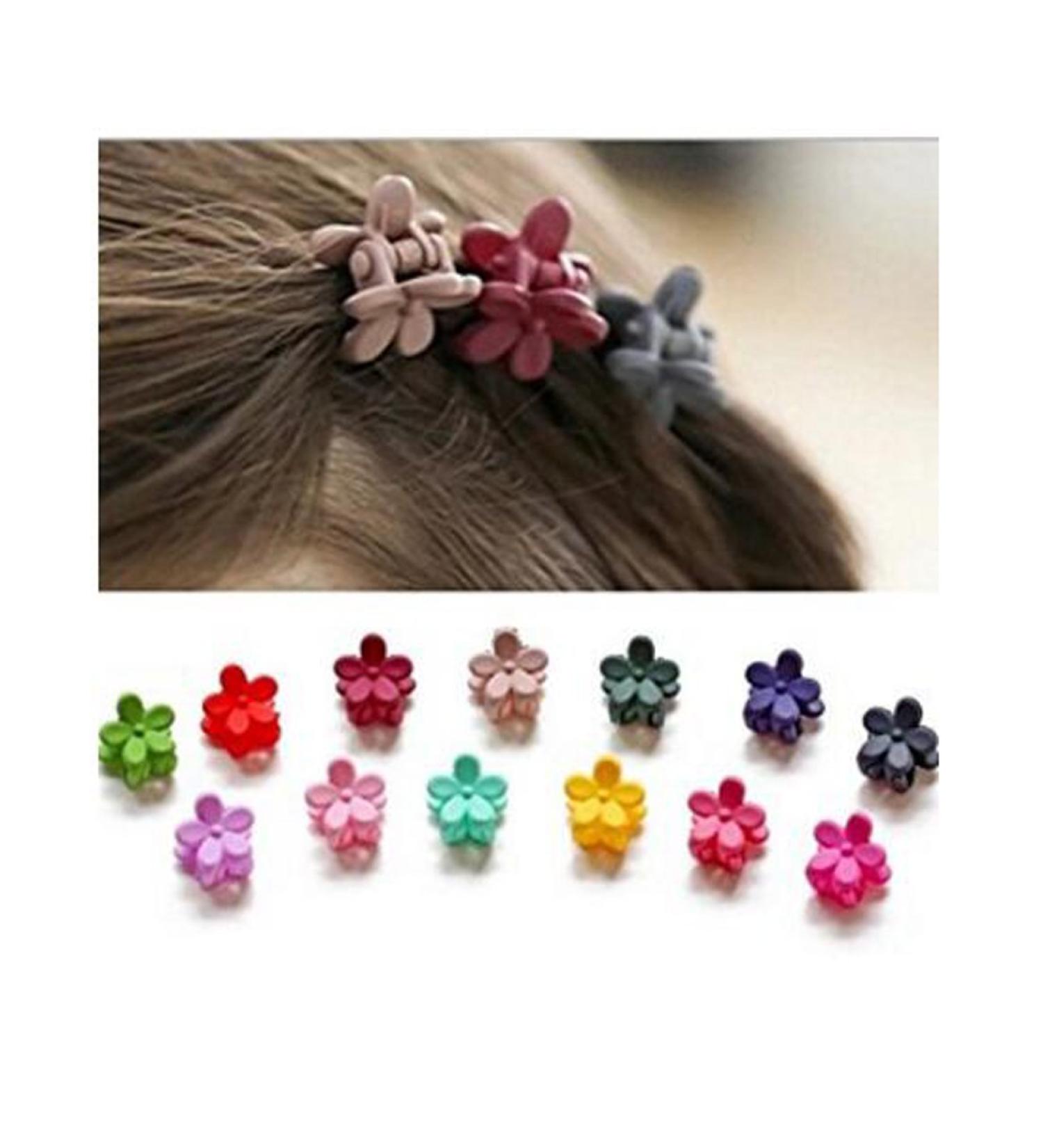 20pcs Girls Mini Hair Claws Clips Clamps Hair Pin Flower Hair Bangs Hair Barrettes Hair Pin for Little Girls Kids Toddlers Hair Accessories Mix Colored - Buy Online on GoSupps.com