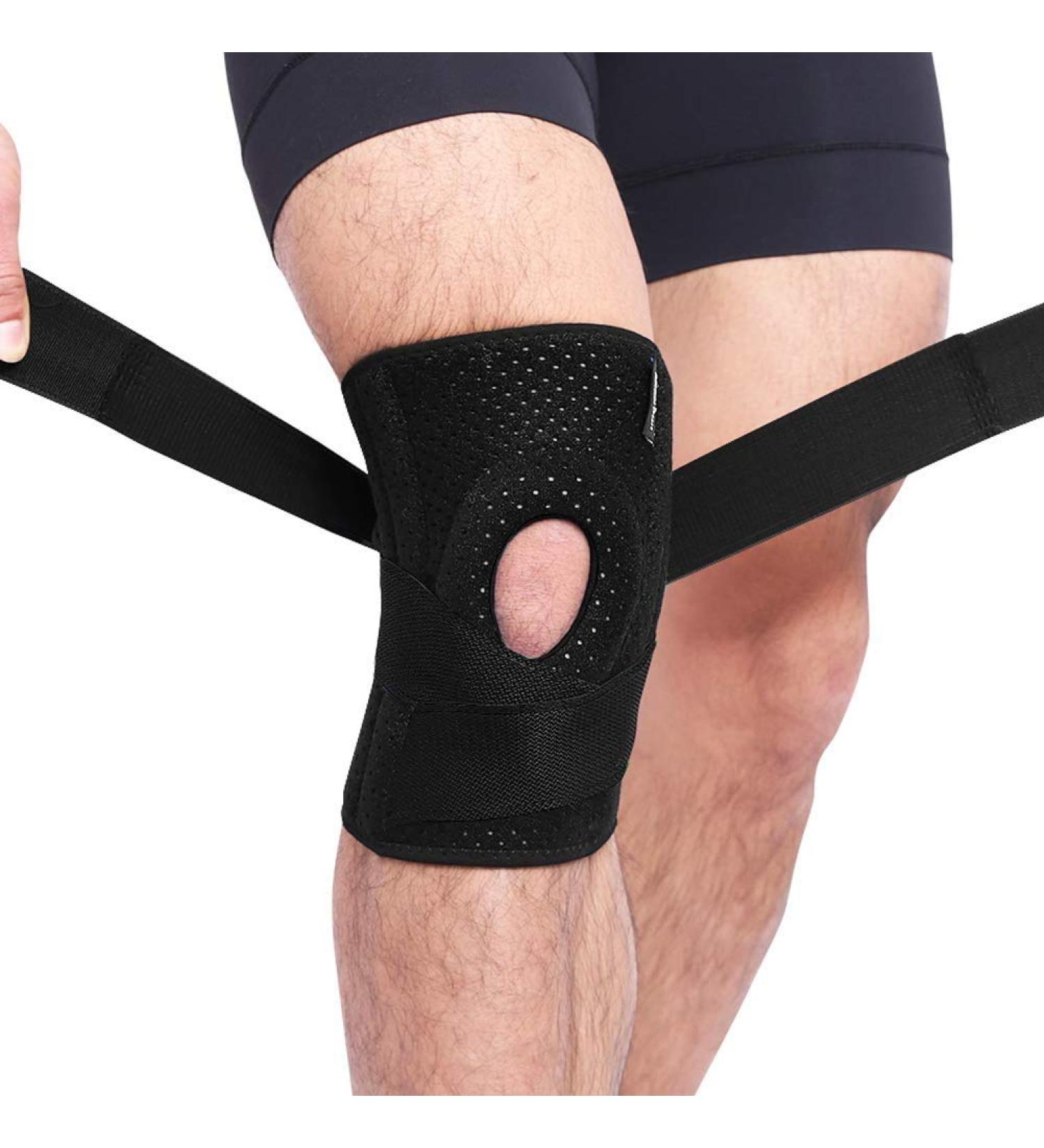 Adjustable Knee Brace for Arthritis, ACL, Meniscus Tear - Open-Patella Stabilizer for Sports Injury Rehabilitation - Black - Buy Online on GoSupps.com