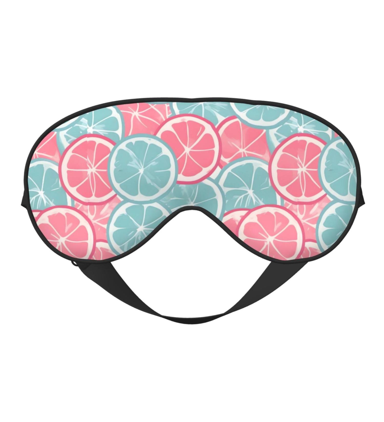 Blue Citrus Slices Unisex Adjustable Buckle Sleep Eye Mask - Perfect for Travel Yoga & Naps - Buy Online on GoSupps.com