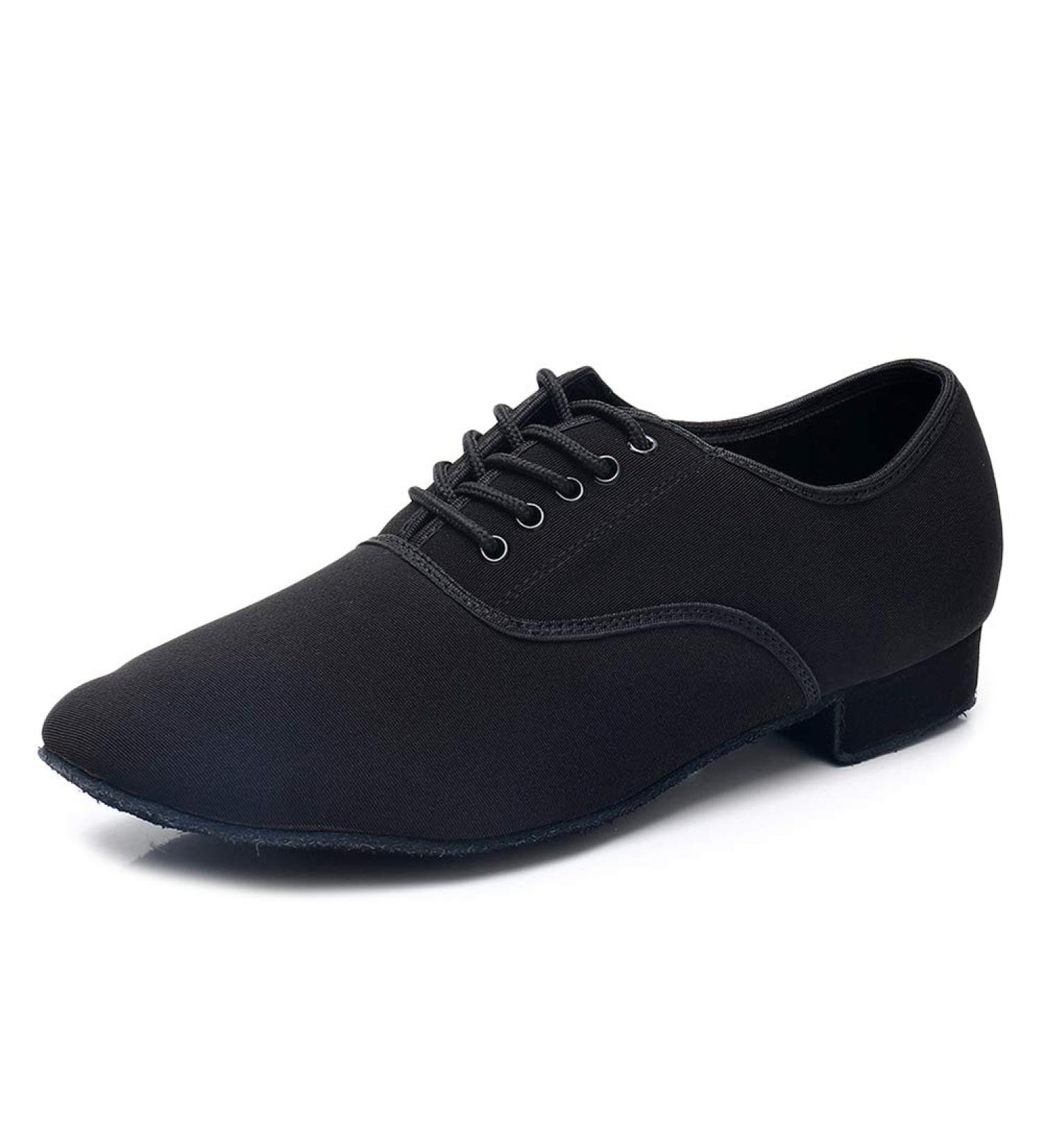HIPPOSEUS Men's Ballroom Dance Shoes Latin Tango Rumba Low Heel - Black Suede Sole | Model M2 7.5 - Buy Online on GoSupps.com