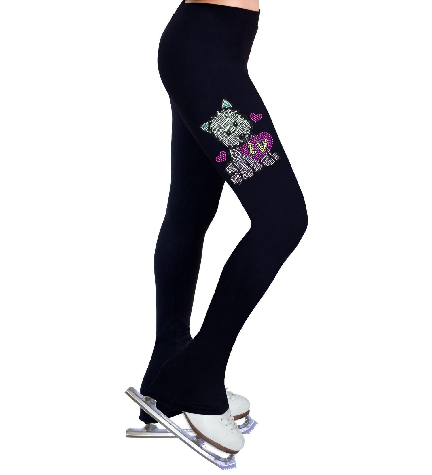 NY2 SPORTSWEAR Figure Skating Practice Pants with Rhinestones R286 Large