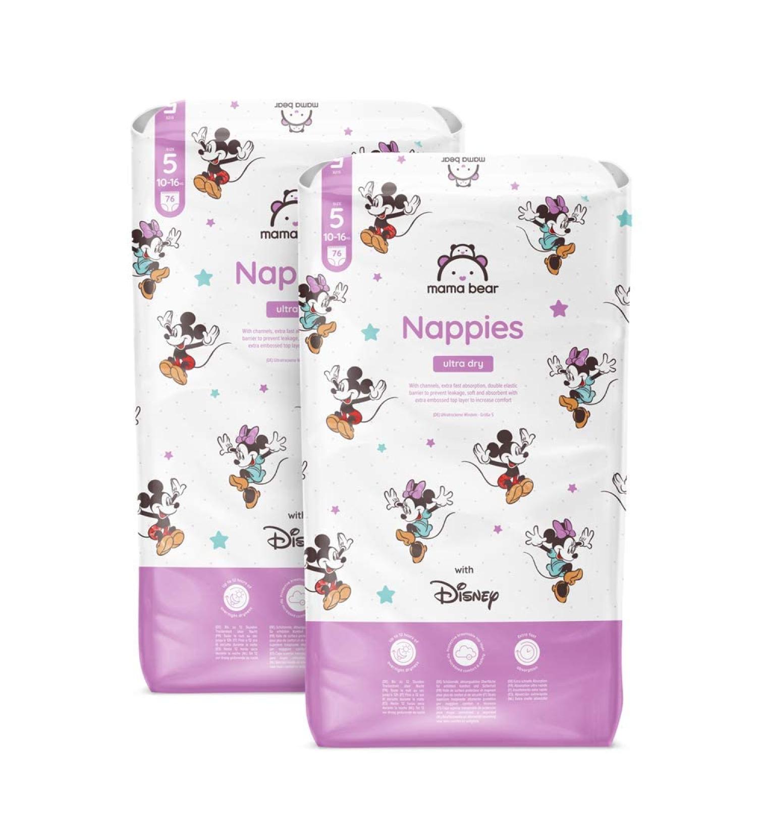 Mama Bear Disney Ultra Dry Diapers Size 5 - 152 Count Monthly Box (10-16 kg) | International Shipping - Buy Online on GoSupps.com