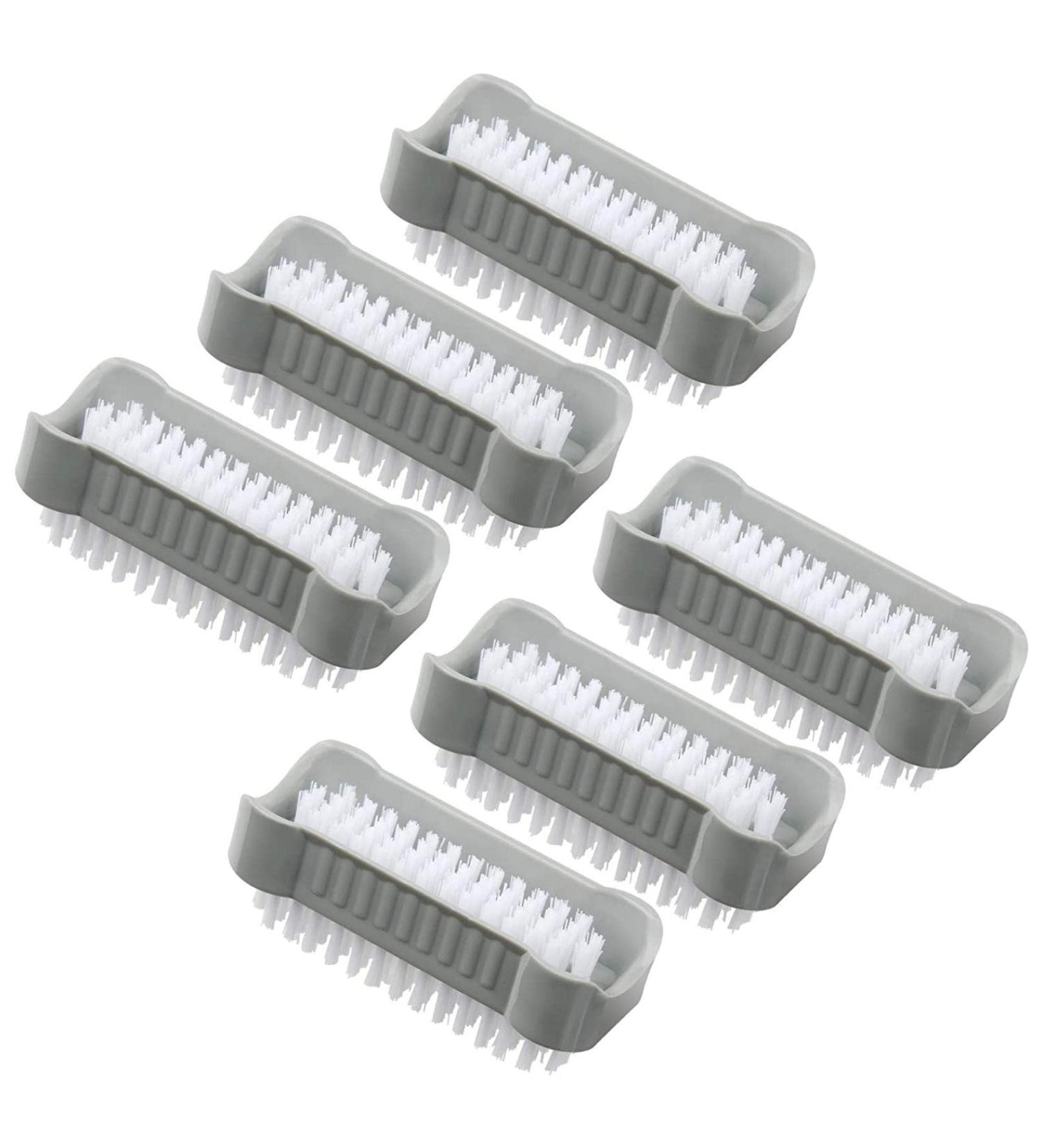 Amathings Double-Sided Hand Washing Brush - 6 Pack Gray | Universal Cleaning & Nail Brush for Surfaces and Hands - Buy Online on GoSupps.com