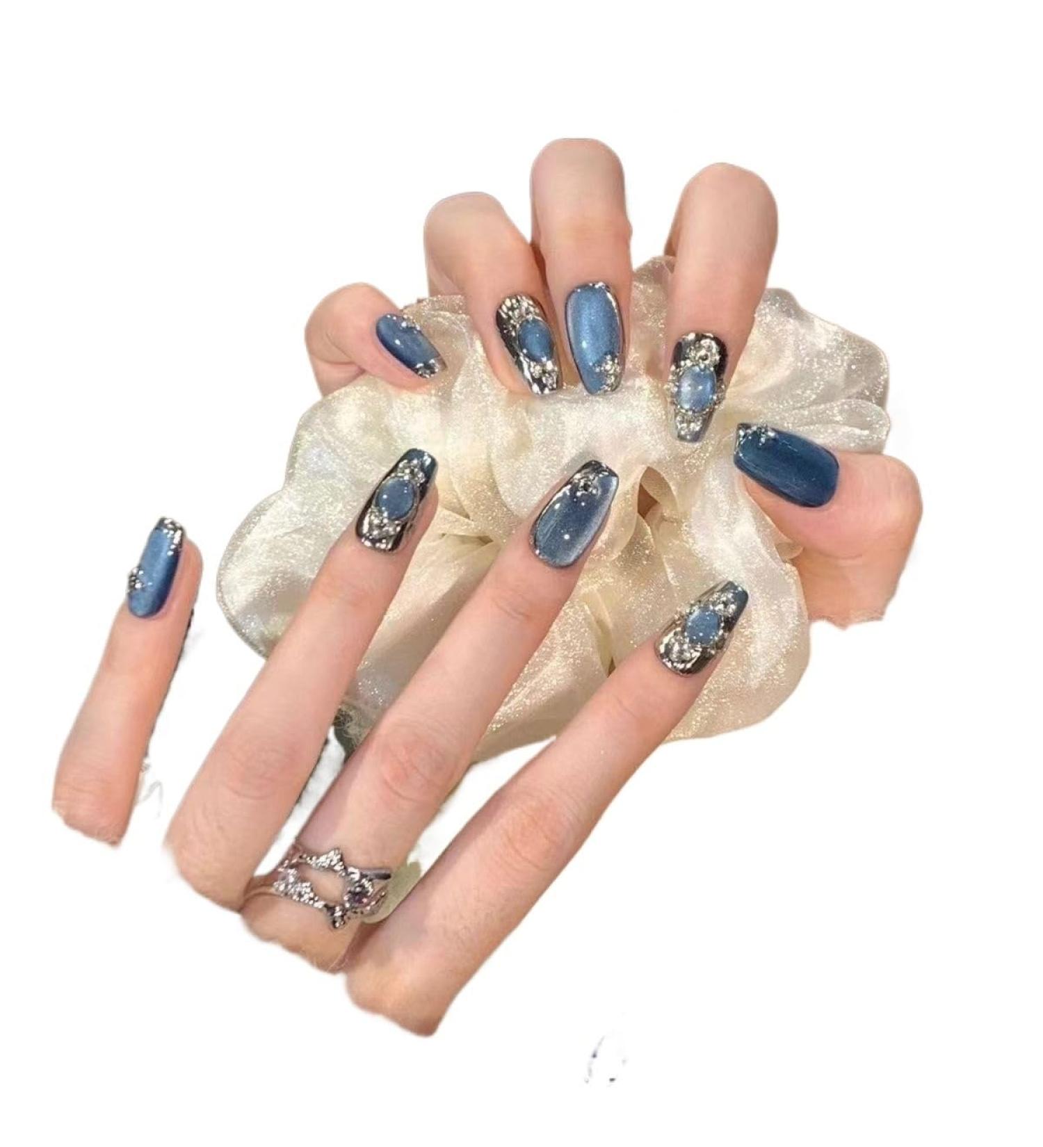 Temperament manicure new handmade explosions wearing custom nail nail patch nail.(Medium -T S) - Buy Online on GoSupps.com