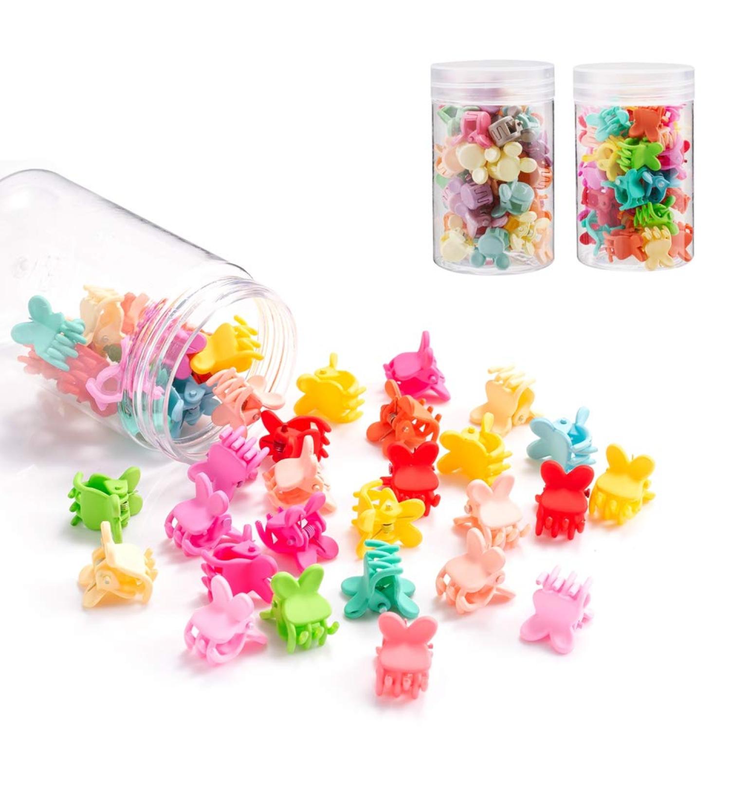 80-Piece Baby Mini Hair Clips - Colorful Plastic Octopus & Spider Jaw Clips for Girls - Perfect Cling Hair Accessories for Children - Buy Online on GoSupps.com