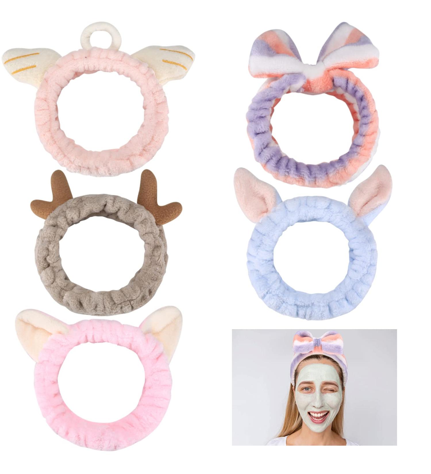 5-Pack Hair Straps & Headband for Makeup and Spa - Women's Cosmetic Accessories - Buy Online on GoSupps.com