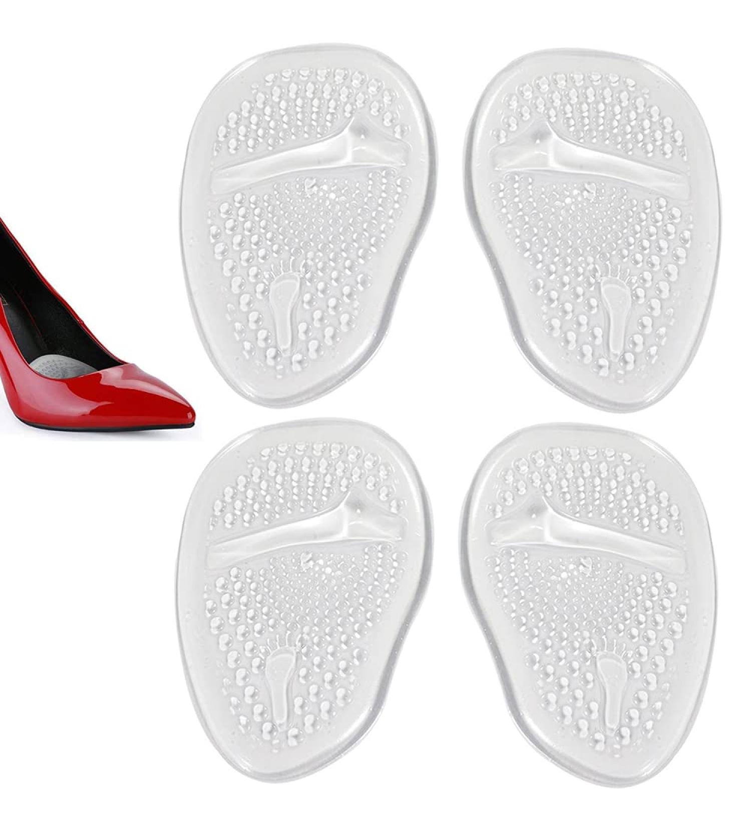High Heel Pads - 2 Pairs (4 Pieces) Anti-Slip Silicone Insoles for Extreme Comfort | Ultra-Thin Gel Shoe Pillows - Buy Online on GoSupps.com