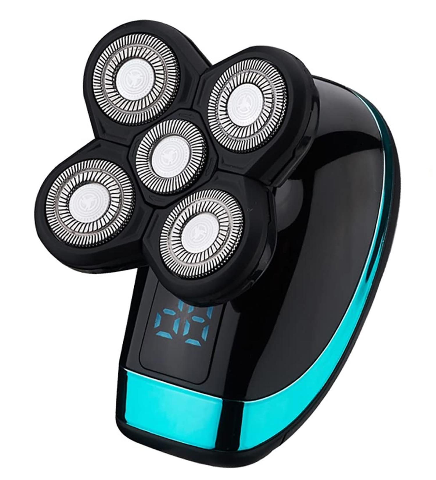 5 IN 1 Electric Razor for Men - Bald Head Shaver Beard Trimmer & Facial Cleansing Brush with LED Display - USB Rechargeable - Buy Online on GoSupps.com