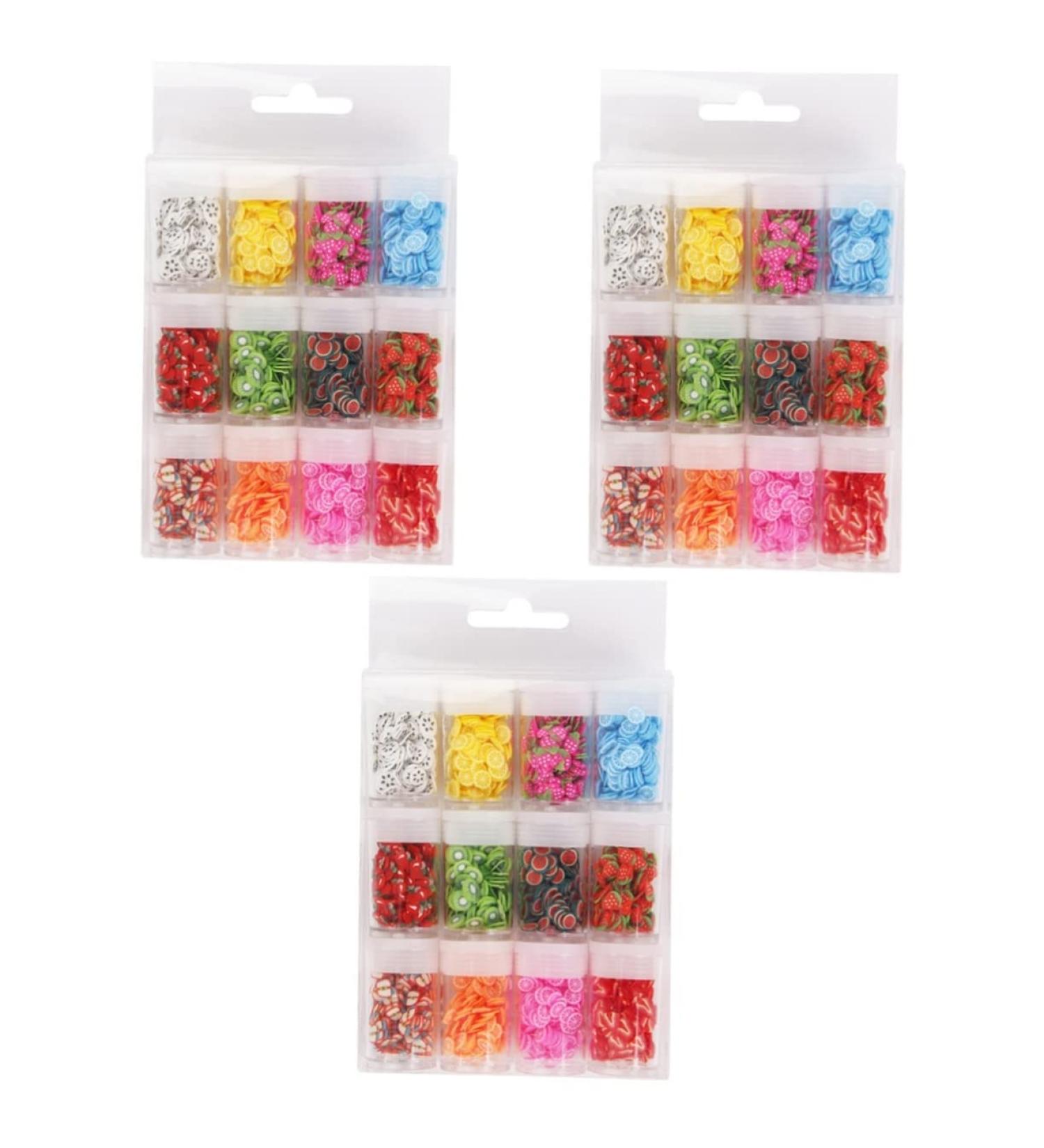 DIY Nail Art Accessories - 36 Boxes of Fruit Nail Charms & Jewelry Decoration | 3D Strawberry Slices & Soft Ceramics - Buy Online on GoSupps.com