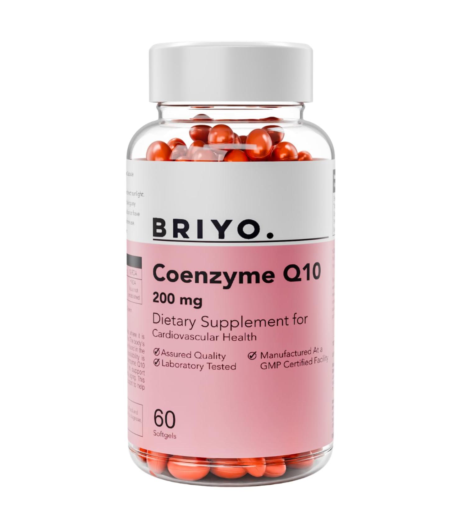 Briyosis Coenzyme Q10(Coq10) 200 Mg-60 Softgels-Formulated to Provide Superior Absorption Antioxidant Heart Health Boost Energy Supplement High Strength Healthy for Men/Women - Buy Online on GoSupps.com