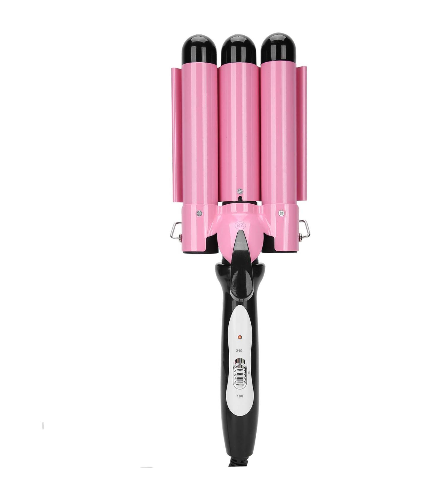 3 Barrel Curling Iron - 28mm Electric Hair Waver & Crimper with Adjustable Temperature | Ceramic Coating for All Hair Types - Buy Now - Buy Online on GoSupps.com