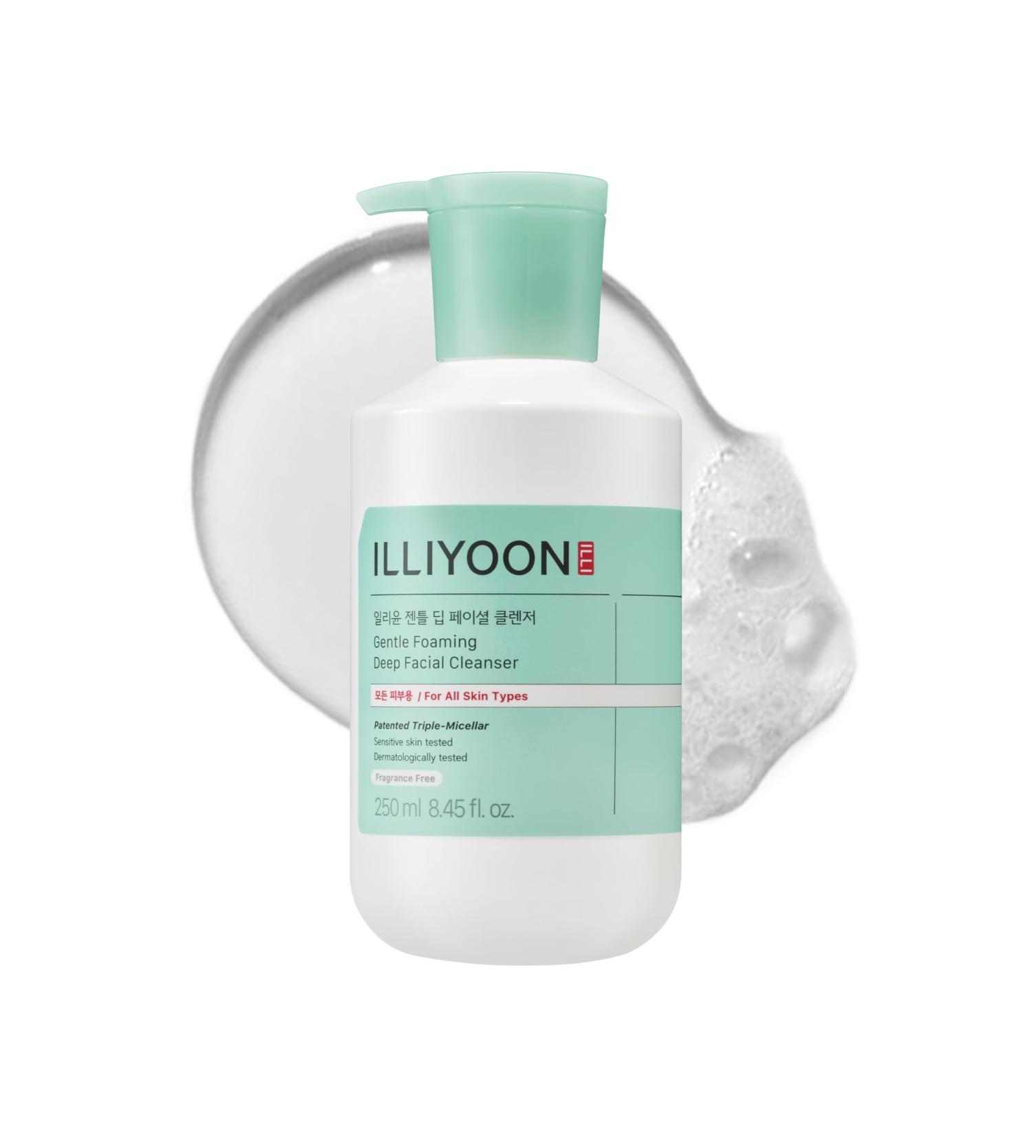 Illiyoon Gentle Deep Facial Cleanser | Low pH Gel-to-Foam Face Wash for Sensitive Skin Hydrating Gel Cleanser & Daily Makeup Remover Korean Skincare 8.45 fl.oz. - Buy Online on GoSupps.com