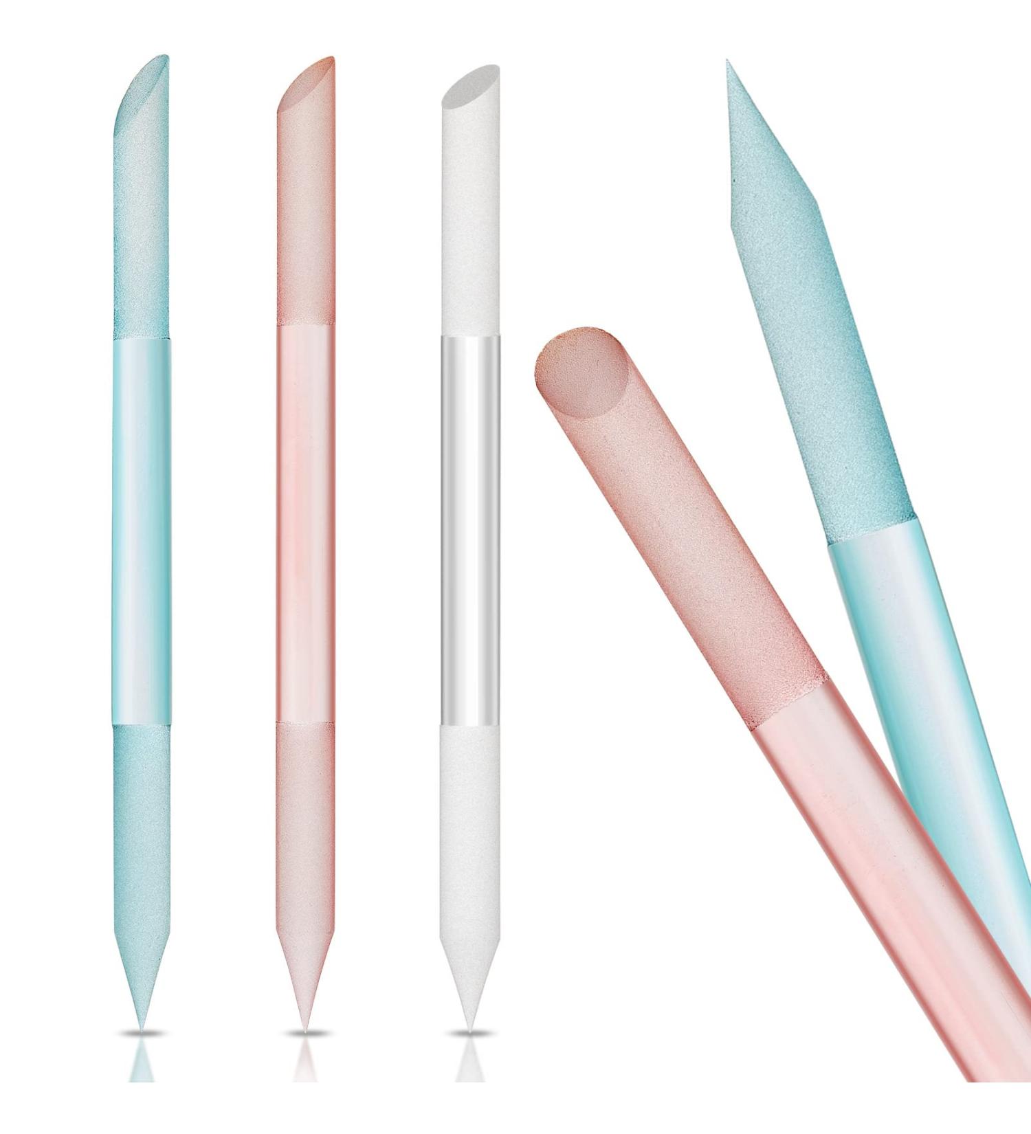 3-Piece Glass Cuticle Pusher & Remover Set with Nail File - Manicure/Pedicure Tools for Nails/Cuticles (Pink/Blue/Transparent) - Buy Online on GoSupps.com