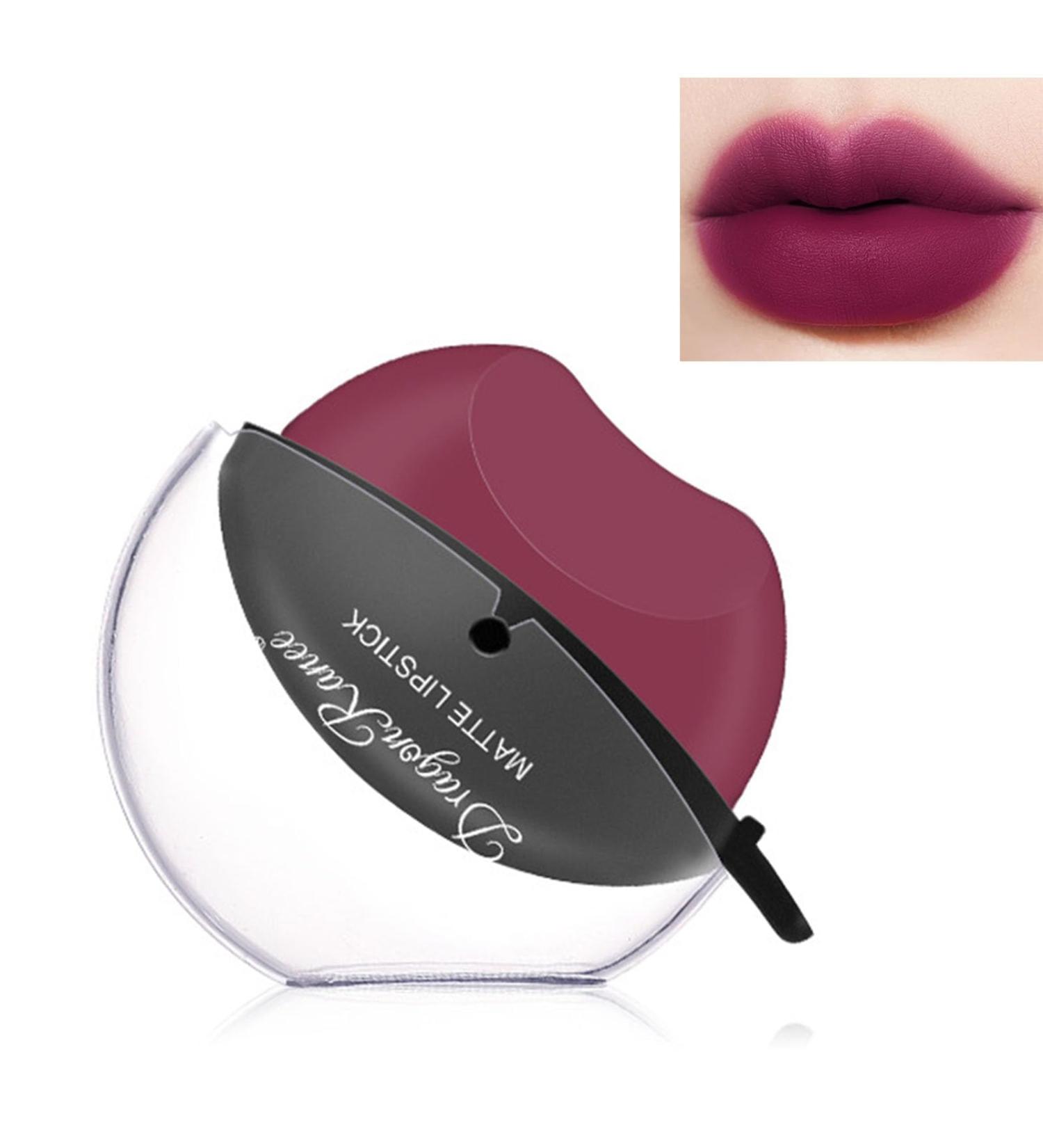 Velvety Lip Gloss Non-Stick Lip Gloss Waterproof Cosmetic Lip Glaze Long Lasting Makeup for Women Girls Matte Lipstick Set - Buy Online on GoSupps.com