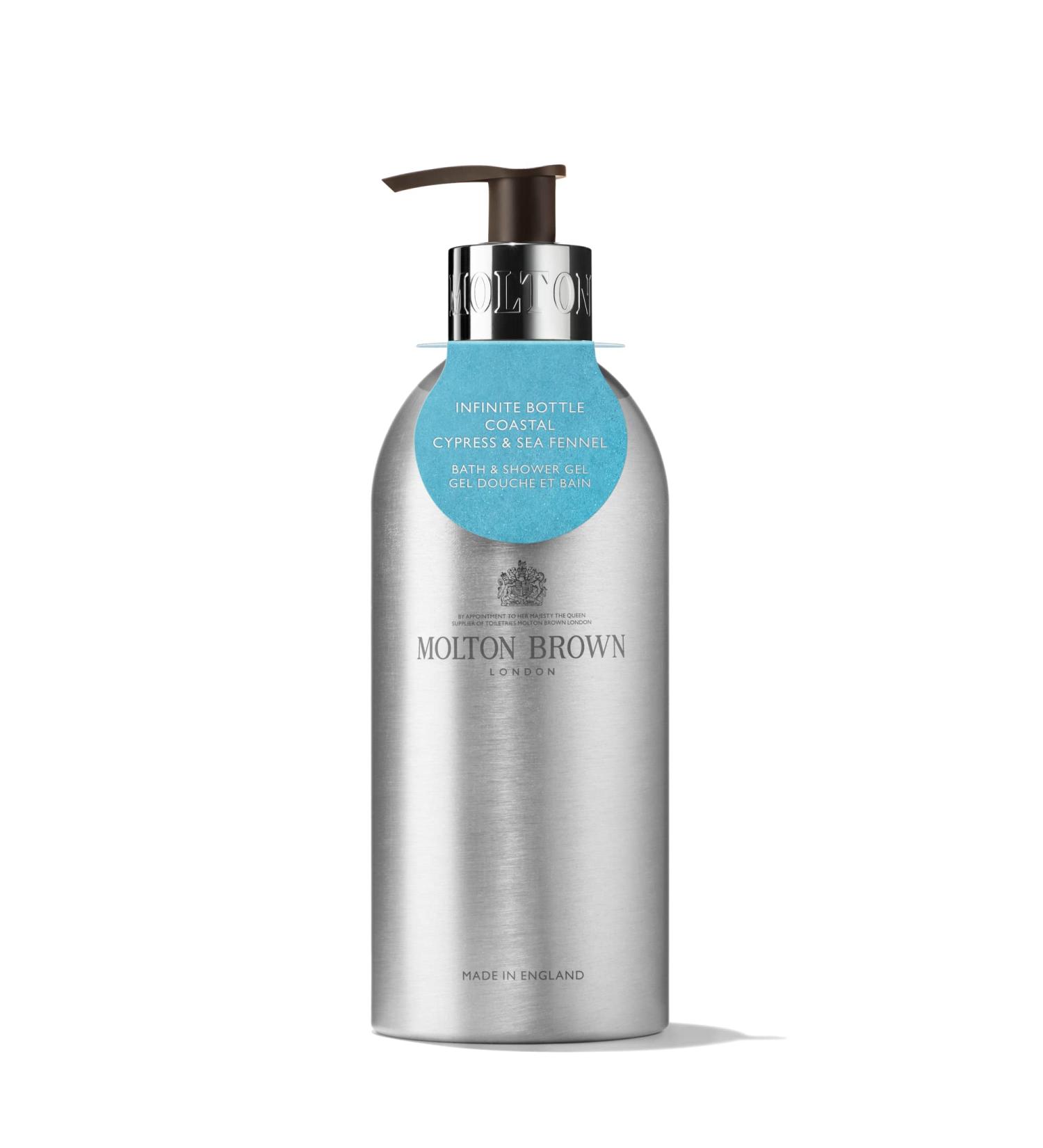 Molton Brown Coastal Cypress & Sea Fennel Bath & Shower Gel Infinite Bottle Coastal Cypress & Sea Fennel Bath & Shower Gel Infinite Bottle 400ml - Buy Online on GoSupps.com