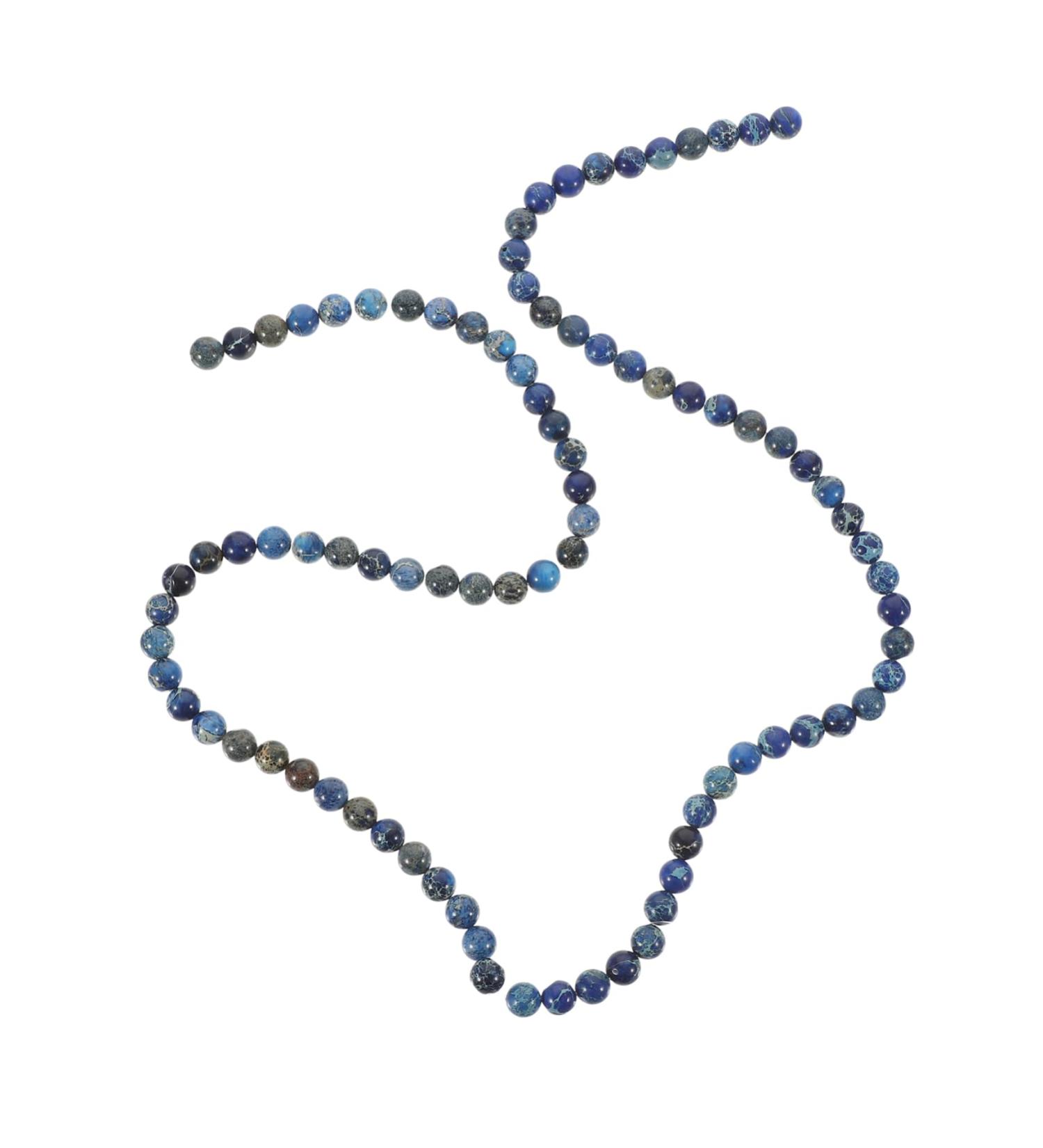NUOBESTY 2Pcs Stone semi-finished product bead bracelet bead gem beads wristband beads bracelet stone beads wristband beading round beads Bracelet stone bracelet accessories decor Blue 0.80X0.80X0.80CM - Buy Online on GoSupps.com
