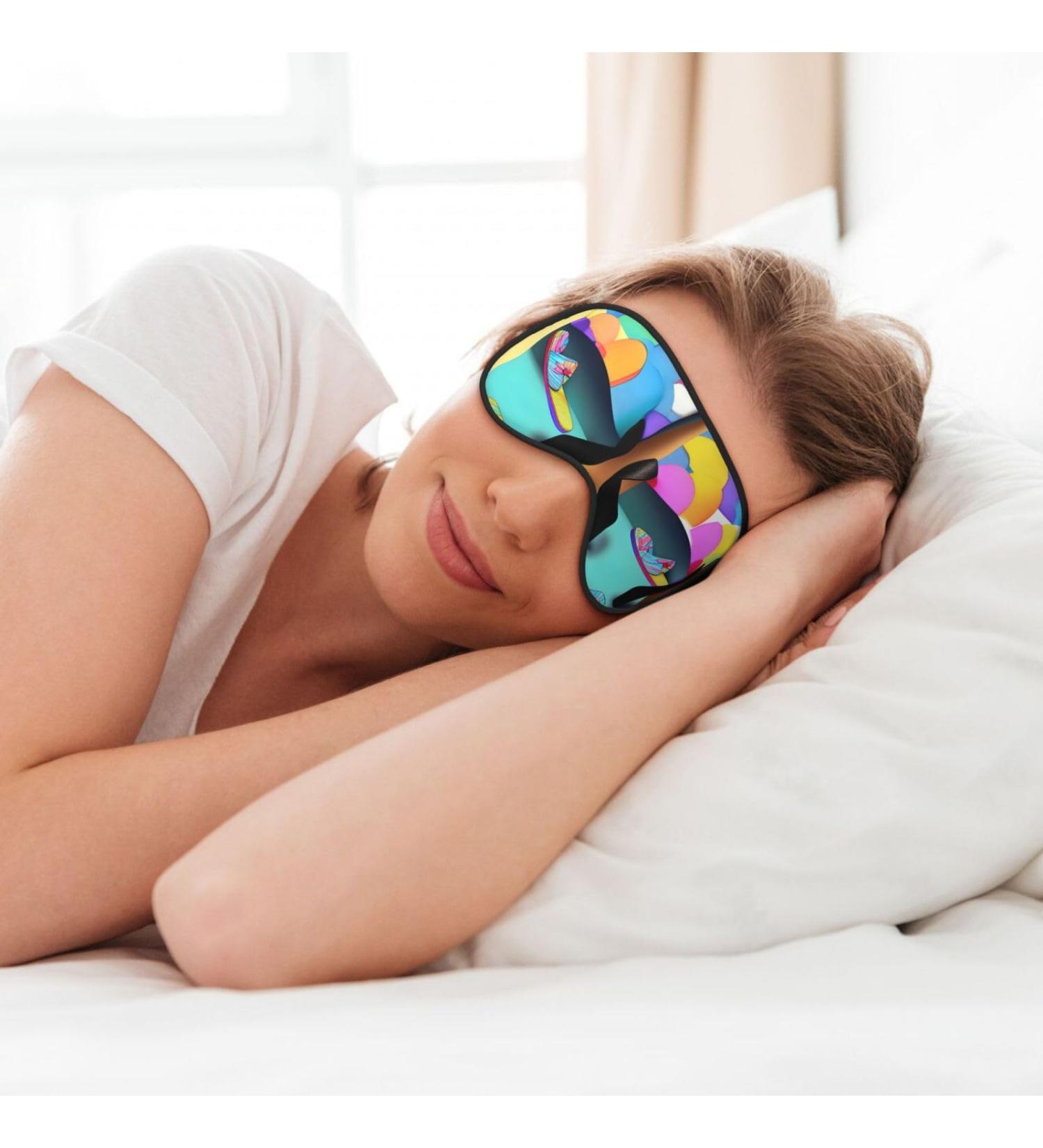 Funny Flip Flops Slippers & Soft Sleep Eye Masks for Travel - Unique Art Sandals for Men & Women - Buy Online on GoSupps.com