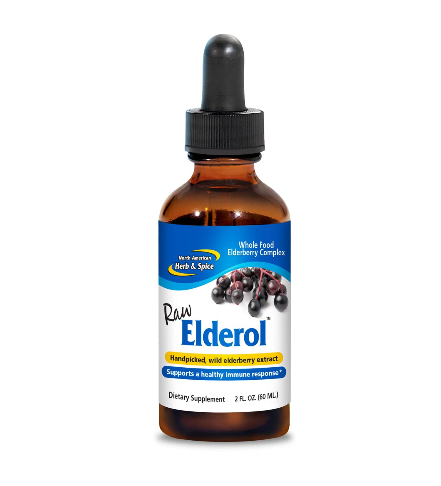 NORTH AMERICAN HERB & SPICE Elderol - 2 fl. oz. - Elderberry Extract - Immune Support, Antioxidant - Non-GMO - 88 Servings - Buy Online on GoSupps.com