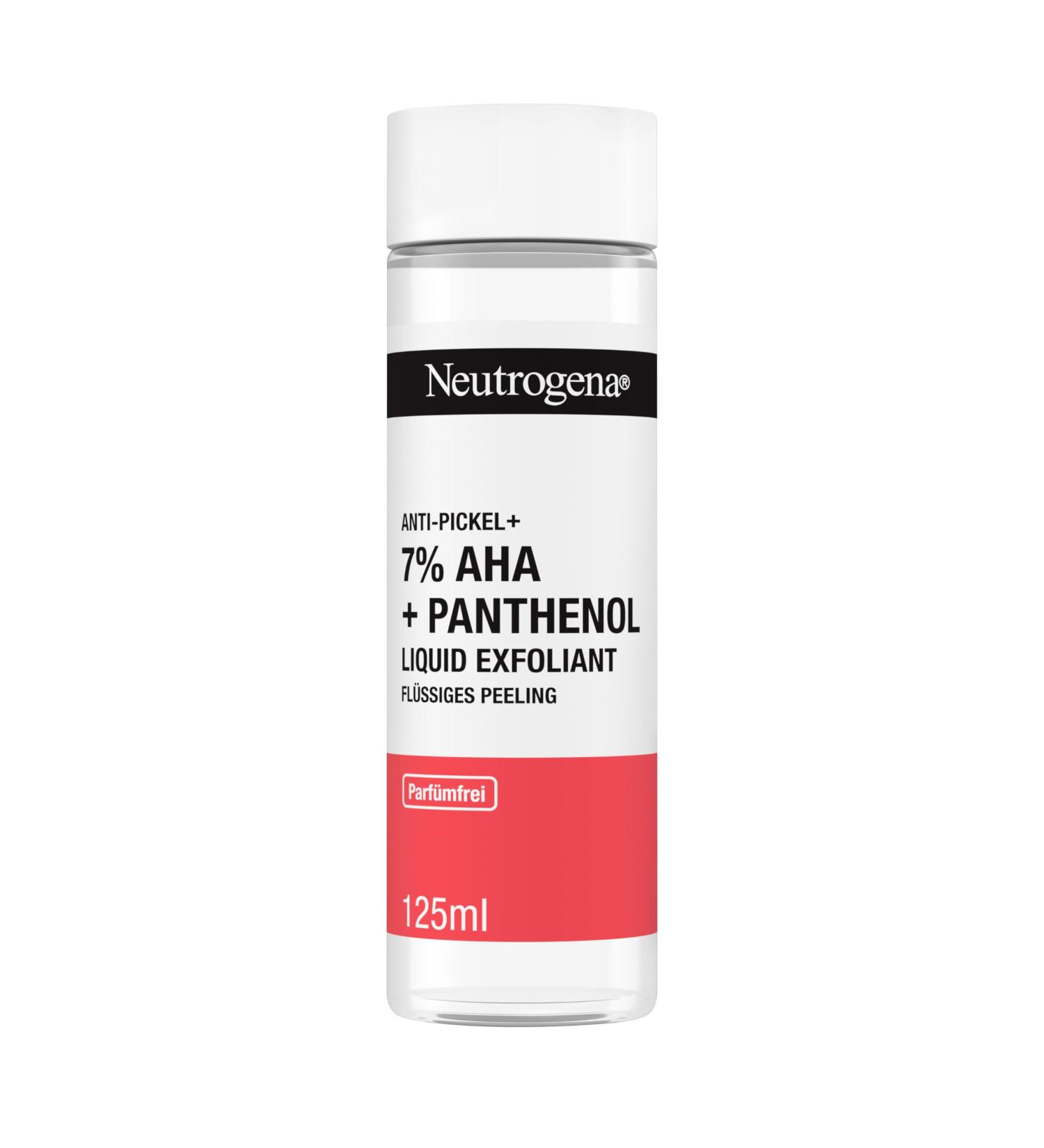 Neutrogena Anti-Pimples Exfoliant - Liquid Peeling 7% AHA + Panthenol (125ml) | Gentle Facial Peeling to Remove Dead Skin & Excess Sebum - Buy Online on GoSupps.com
