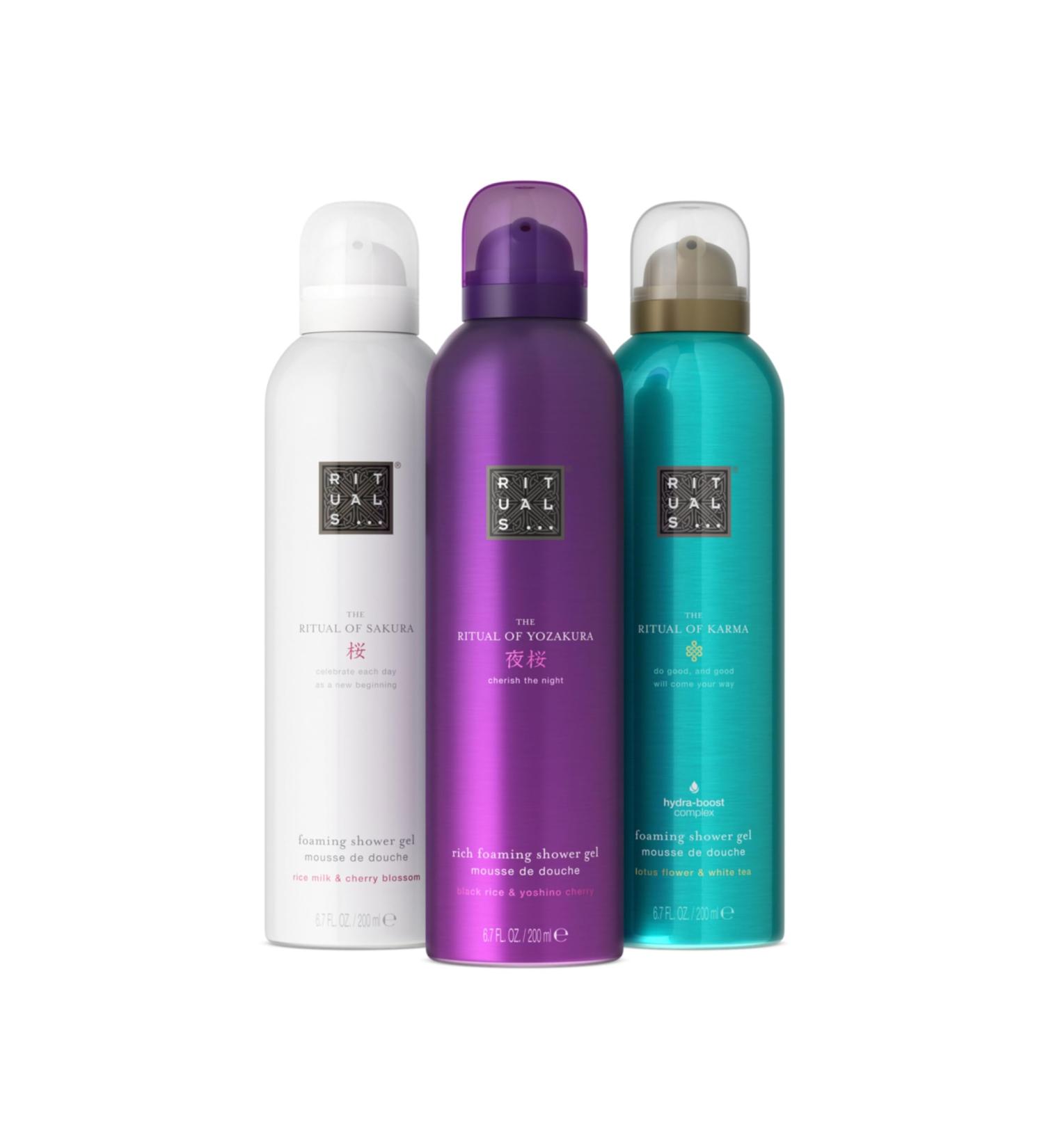  Rituals RITUALS 3 x 200ml Luxury Hydrating Shower Gel with Cherry Blossom and Rice Milk White Tea and Lotus Flower Yoshino Cherry and Black Rice - Buy Online on GoSupps.com