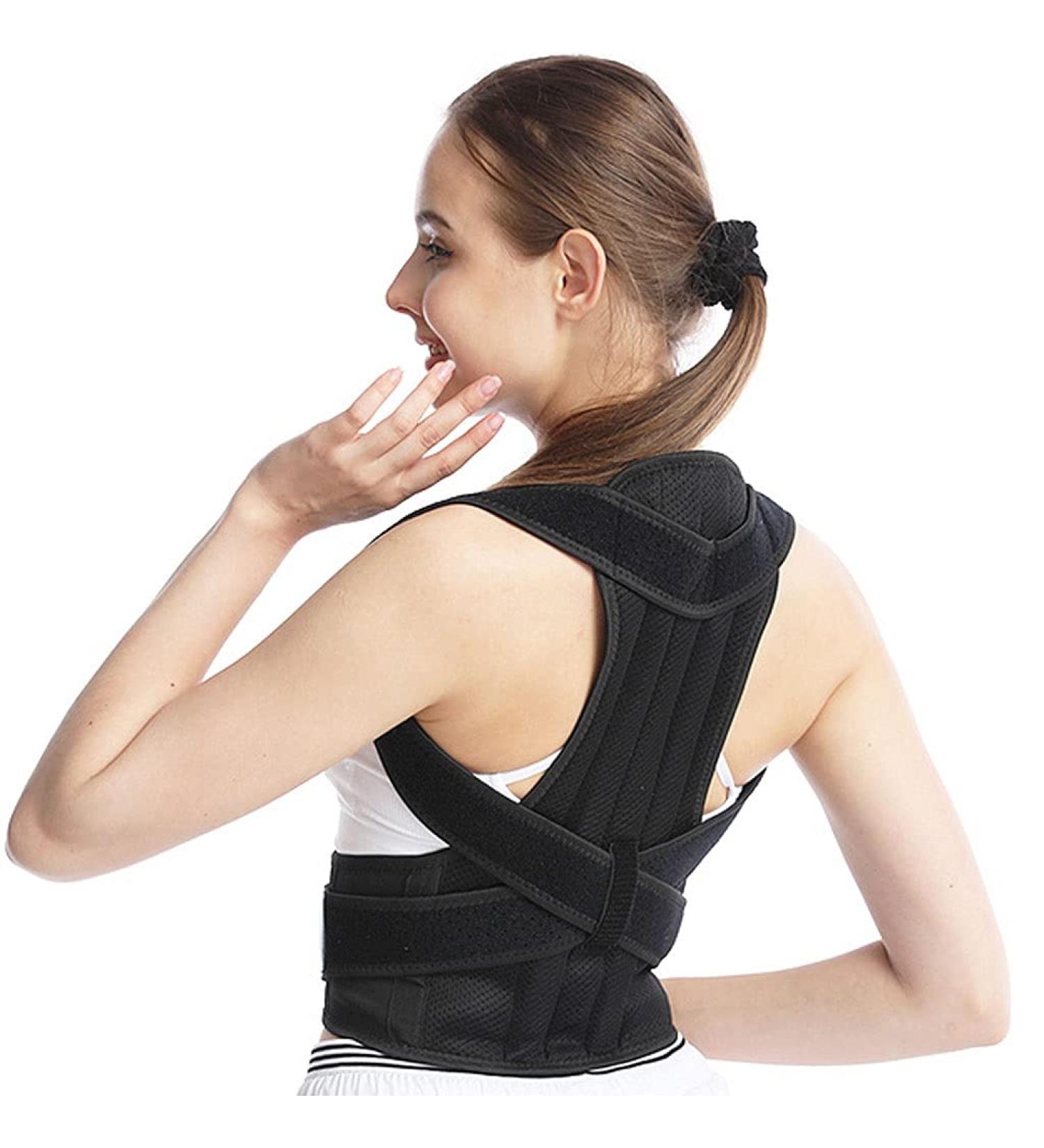 Back Brace Posture Corrector for Plus Size Women and Men Fully Adjustable Lumbar Support Brace Improves Kyphosis Humpback Posture Therapy-Belt (Color : Black Size : 5XL) (Black Small) (Black XX) - Buy Online on GoSupps.com