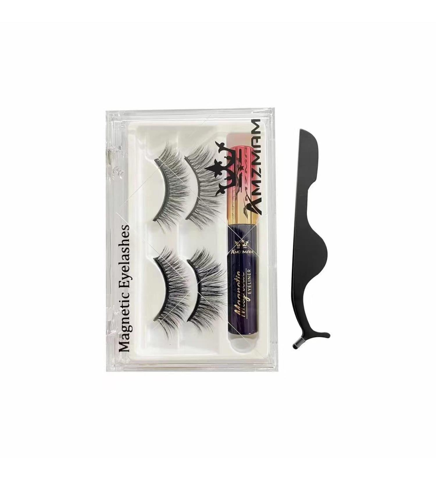 Buy Premium 3D Magnetic Lashes with Eyeliner - Reusable Natural Look Eyelash Kit | 2 Pairs with Tweezers - NATURA B0BJ35LSR7 - Buy Online on GoSupps.com