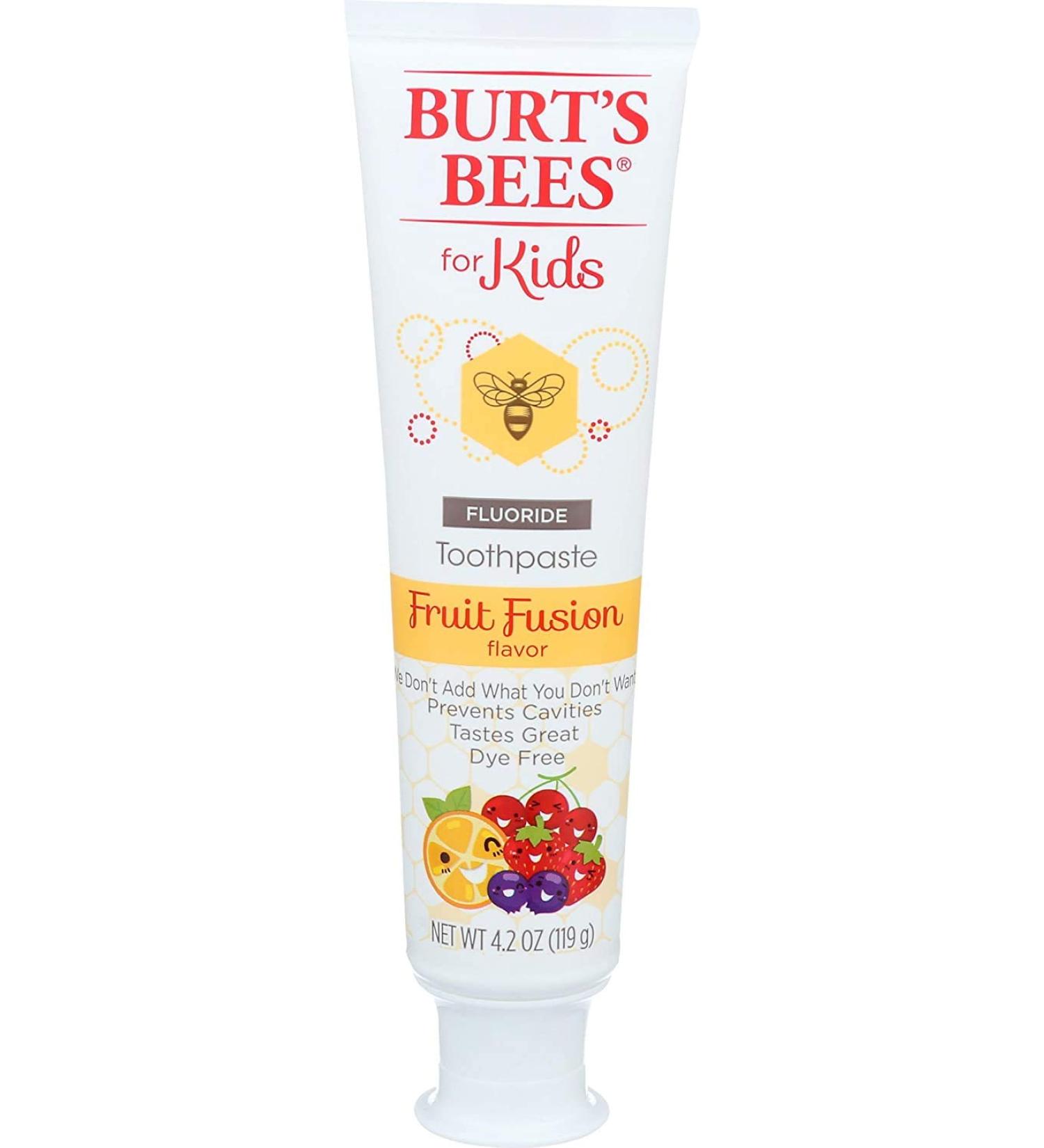 Burt's Bees Kids Fluoride Toothpaste - Fruit Fusion 4.2 oz - Buy Online on GoSupps.com