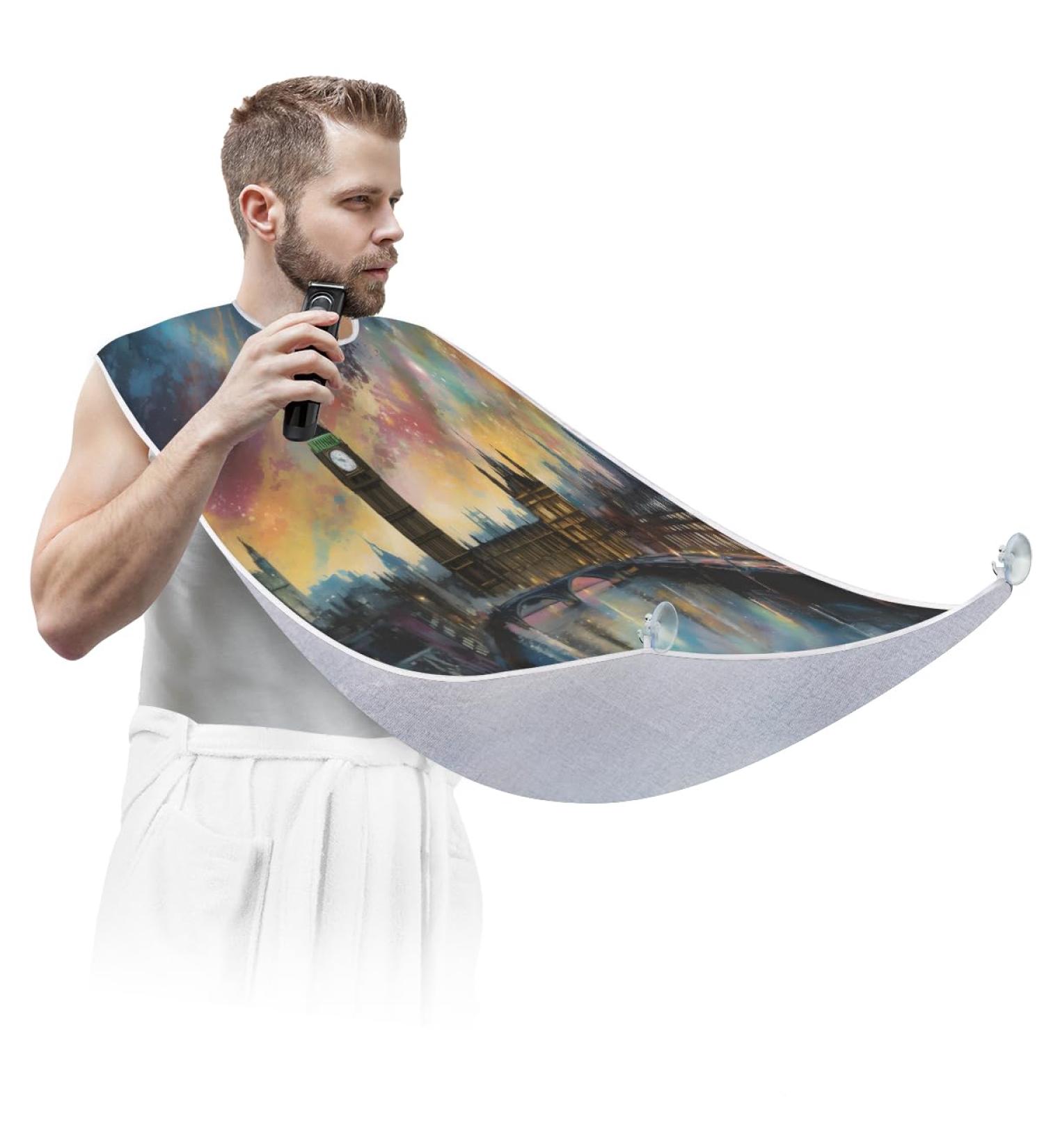 Beard Bib Apron With Adjustable Straps - Hair Catcher For Trimming, Christmas Gift For Men