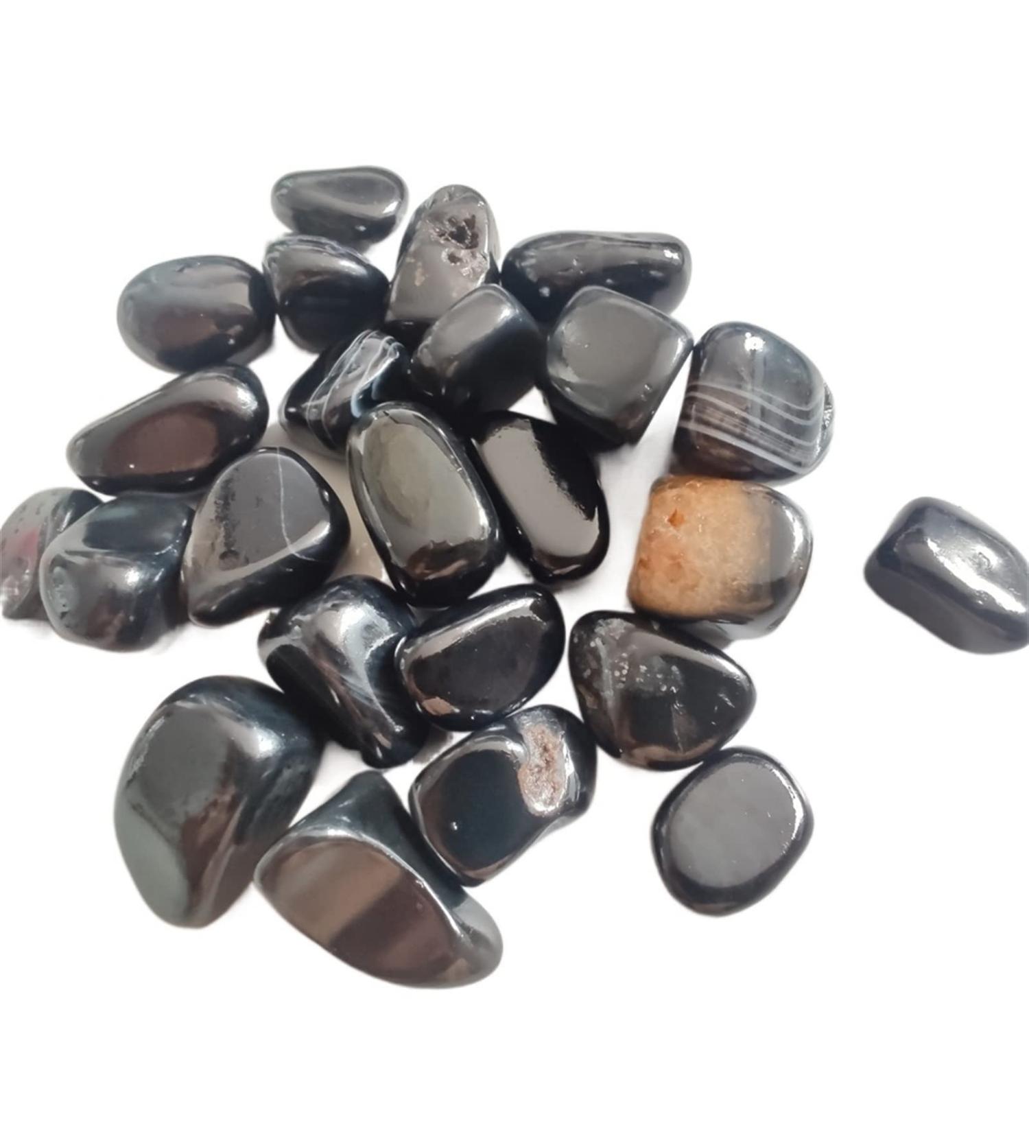 Natural Crystal Rough 50-100g Natural Black Agate Stone Polished Gemstone Collectibles Rough Rock Specimen Stone Decoration for Fish Tank (Color : 100g Size : 1-2cm) 1-2cm 100g - Buy Online on GoSupps.com