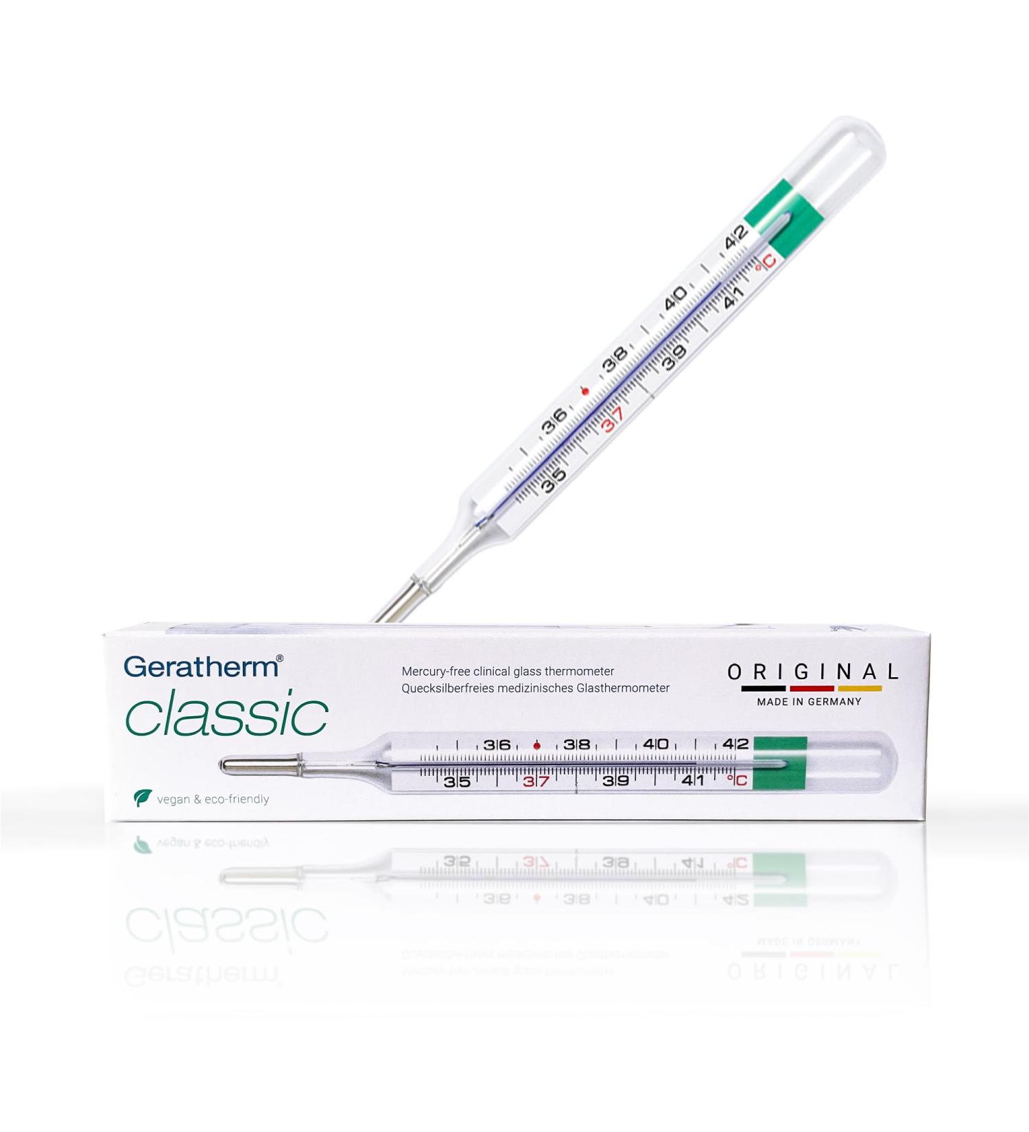 GERATHERM Classic Fever Thermometer Analogue/Fever Thermometer Without Mercury/Analogue Fever Thermometer Without Batteries/Lifetime Guaranteed Measuring Accuracy/Thermometer Made in Germany - Buy Online on GoSupps.com