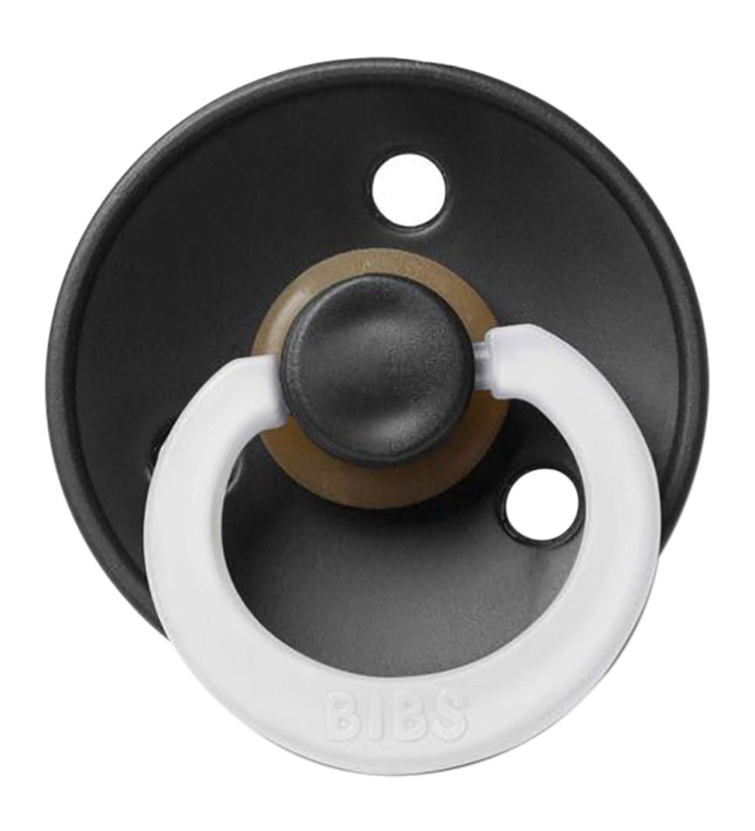 1 Bibs Night Glow in the Dark Pacifier 0-6 M Size 1 Black