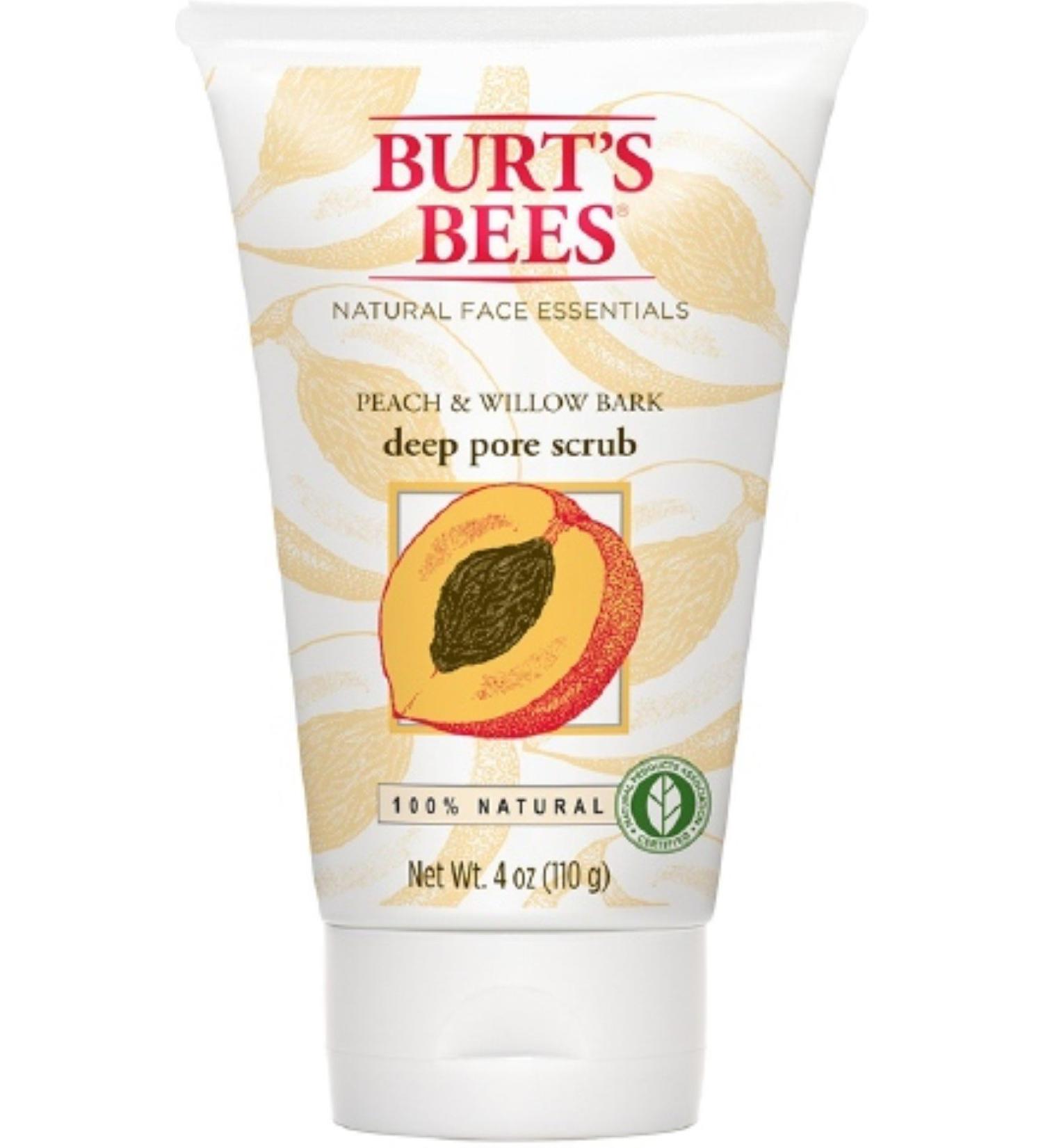 Burts Scrub Peach/Wlbk Size 4.Z Burt'S Bees Peach And Willowbark Deep Pore Scrub
