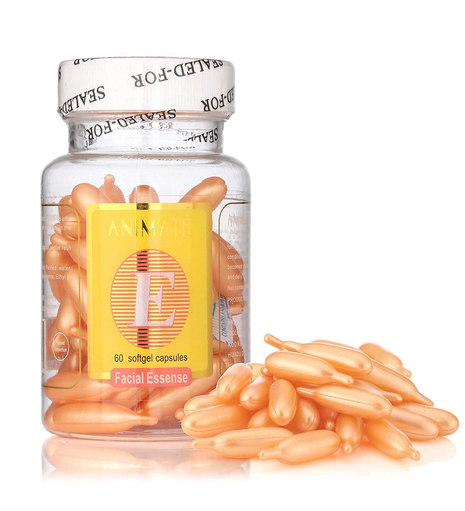 SEASOL Vitamin E Capsule For Face Pimple Glowing Skin 60 capsule Each Bottle (PACK OF 1) - Buy Online on GoSupps.com