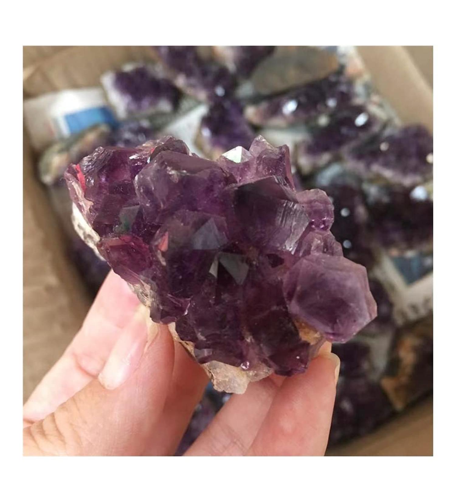Natural Raw Amethyst Quartz Purple Crystal Cluster Stones Specimen Home Decoration Crafts Decoration Ornament Beautiful Crystal Cluster (Size : 150-180g) - Buy Online on GoSupps.com