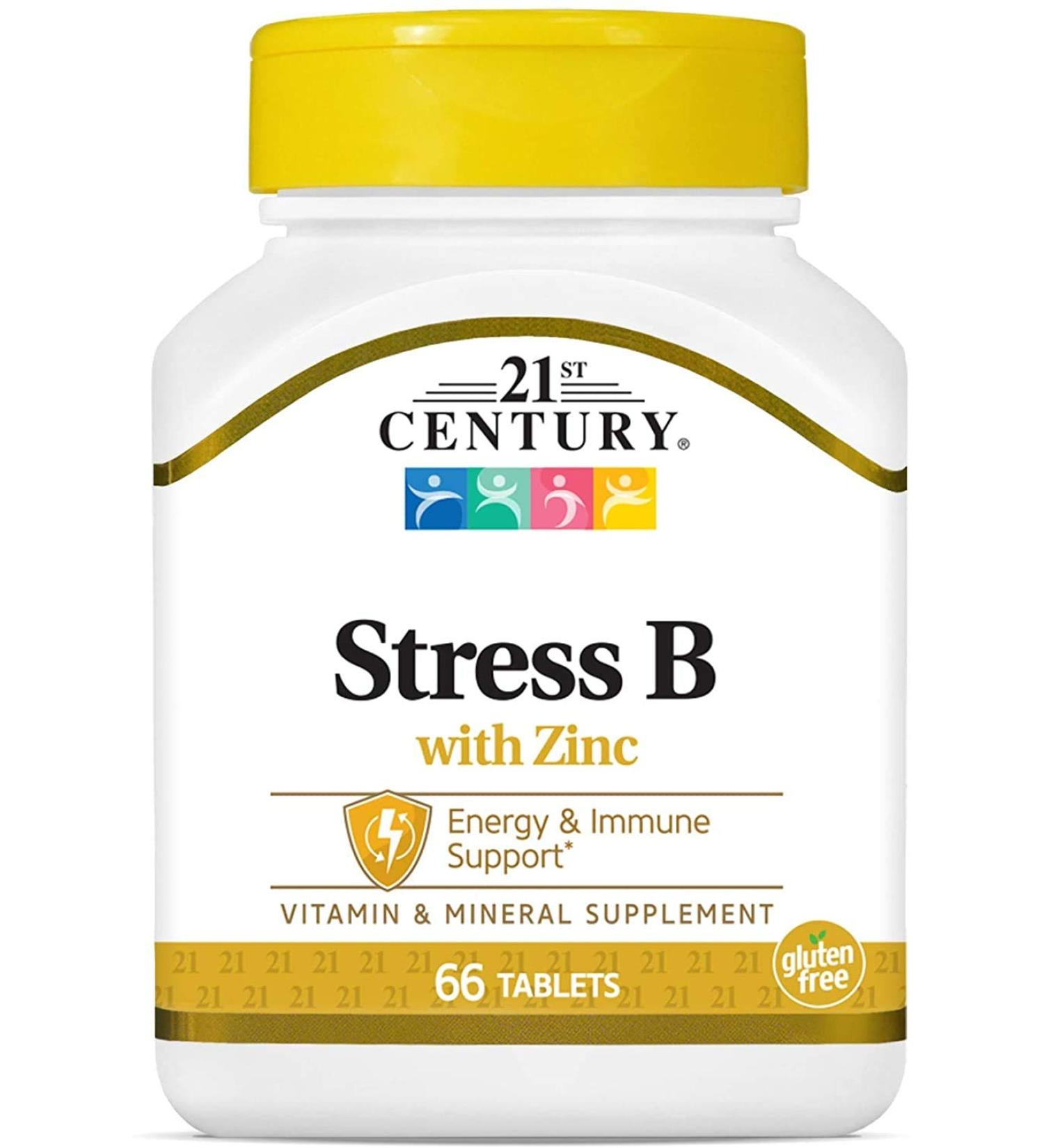 21st Century Stress Vitamin B with Zinc 66 Tabs - Natural Support for Stress Management - Buy Online on GoSupps.com