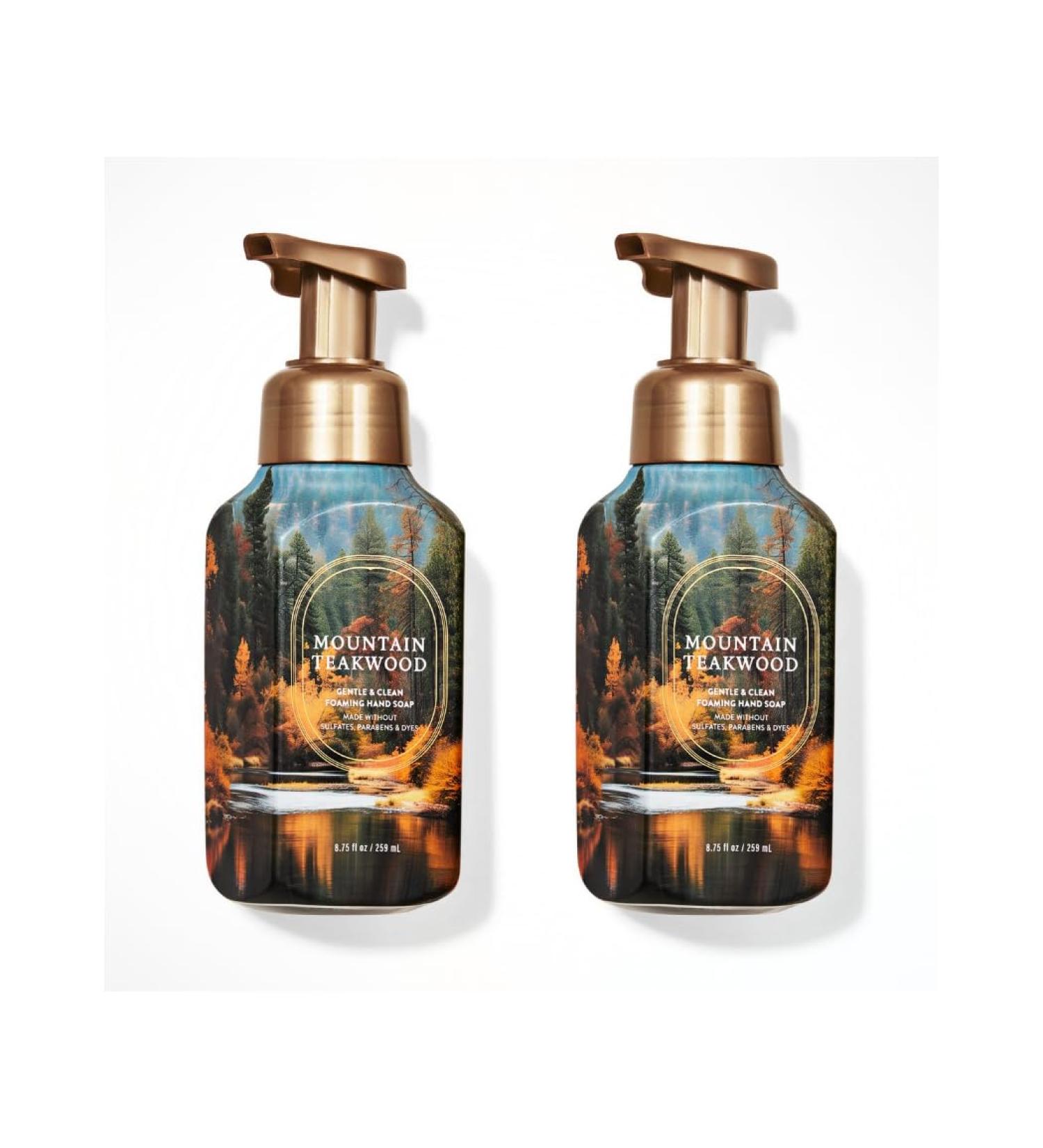 Bath a d Body (Pack of 2) Mountain Teakwood Gentle & Clean Foaming Hand Soap 8.75 Fl Oz each (Packaging Design Styles May Vary)